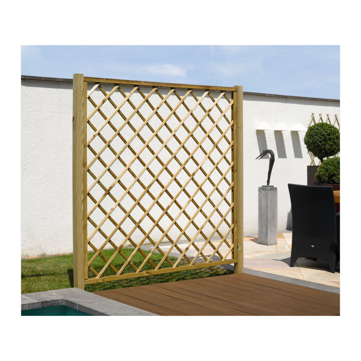 Diagonal-Rankzaun 100 x 120 cm