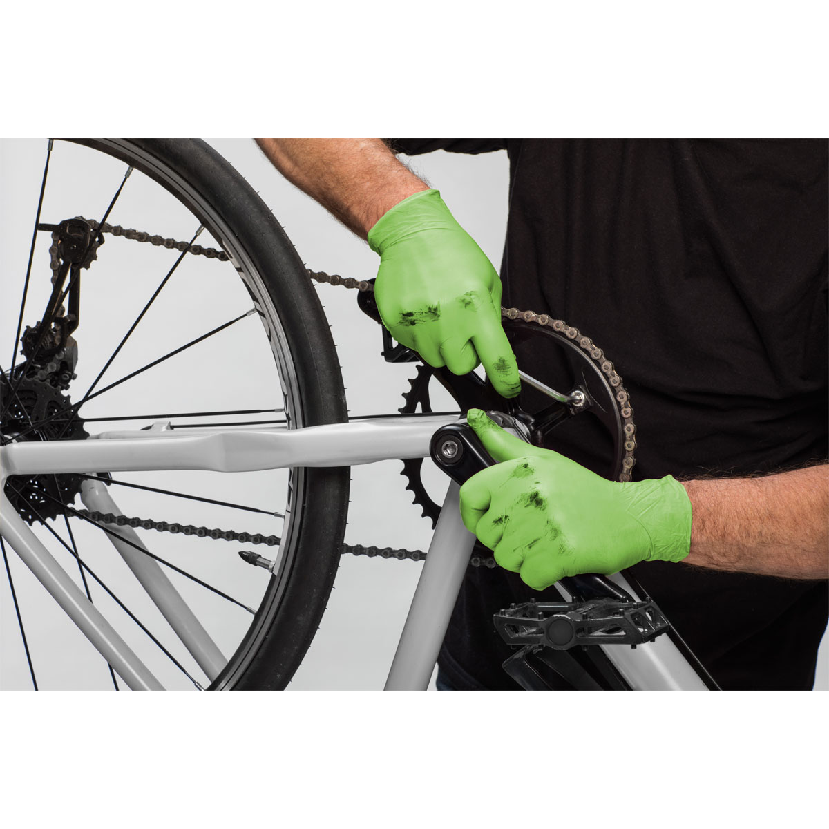 Vileda Nitril Handschuhe Colors M/L Pink/Grün 50 Stück Bild 4