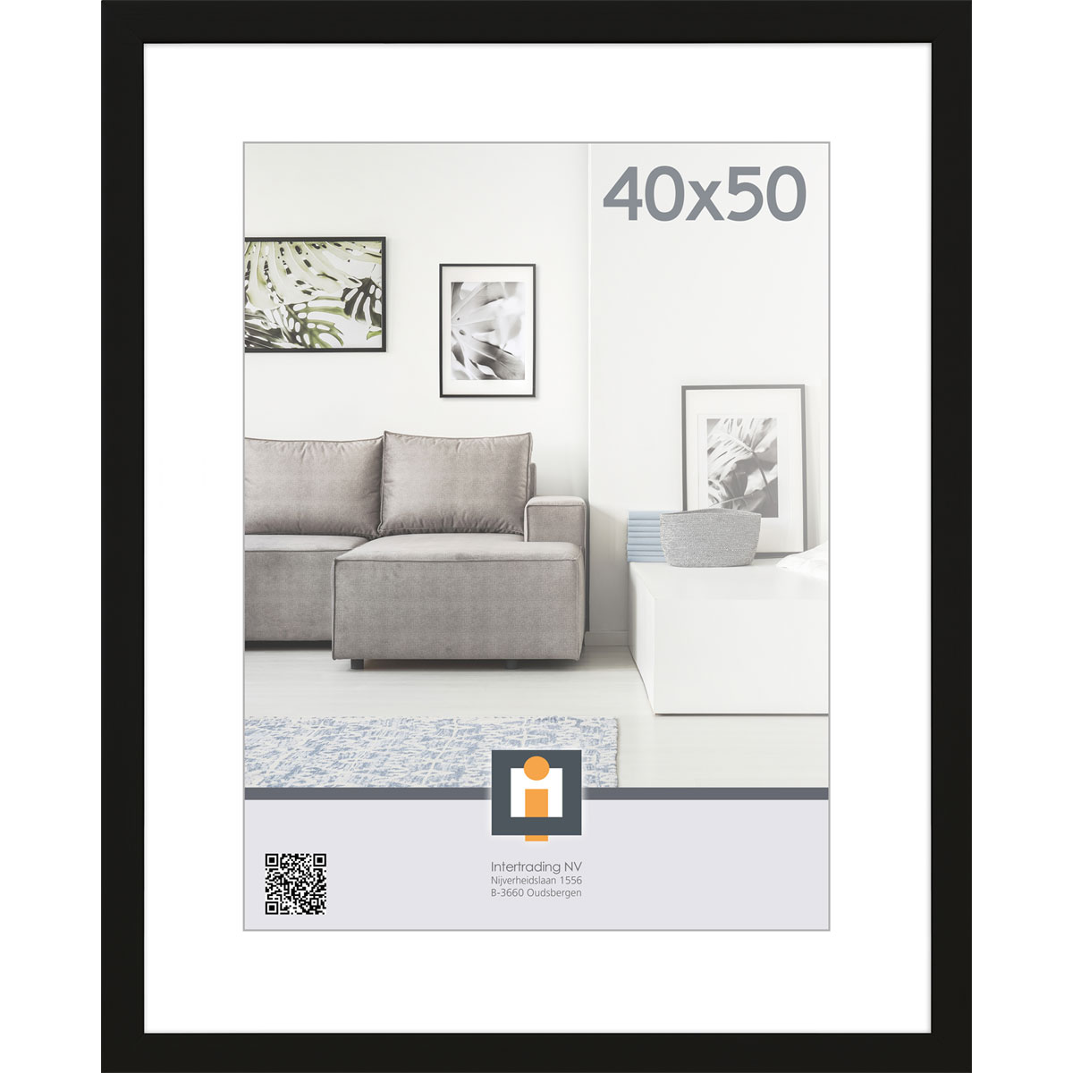 Bilderrahmen Livorno 40x50 cm schwarz