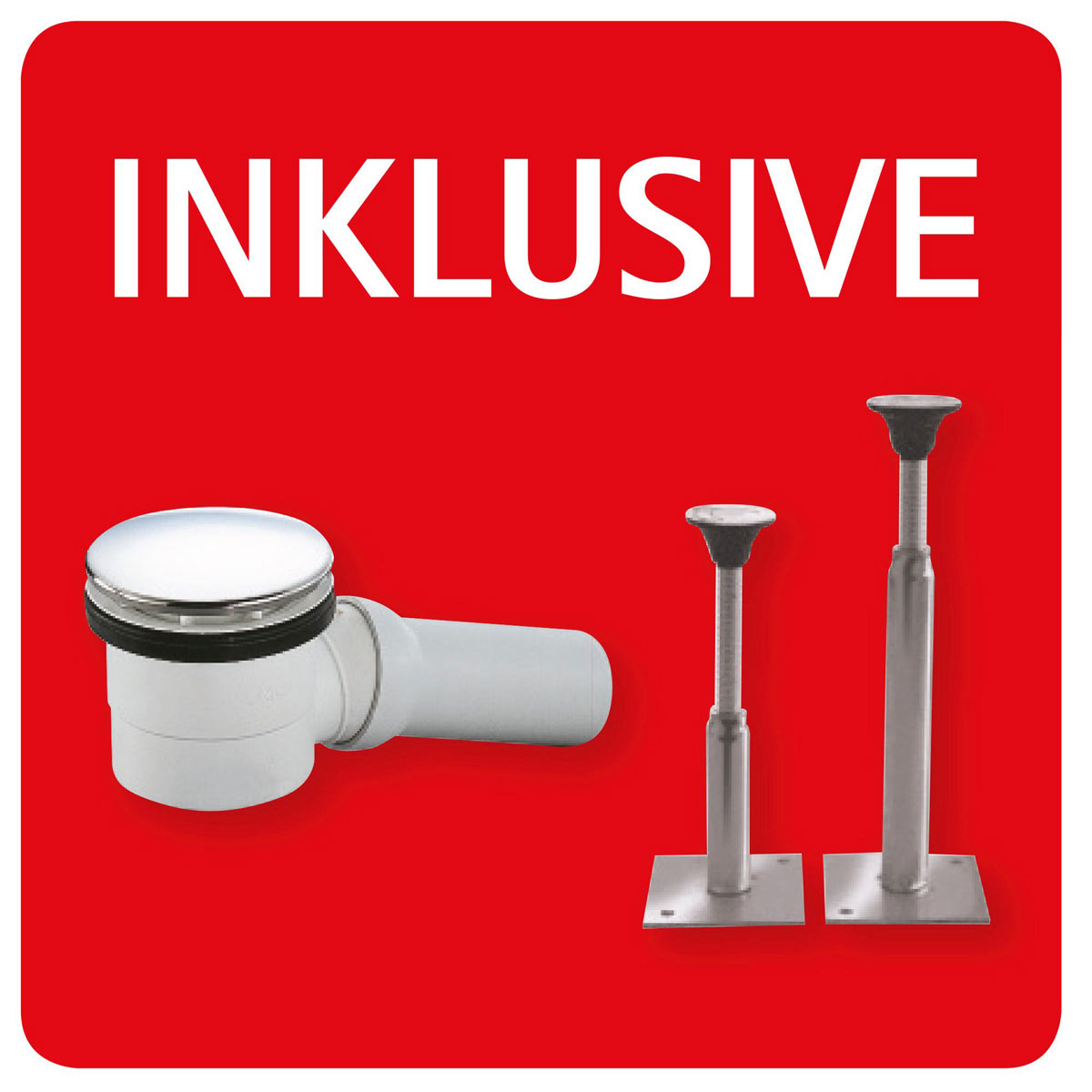 Schulte Duschwanne Rechteck extra flach Rinne 900 x 1000 mm chromoptik Bild 2