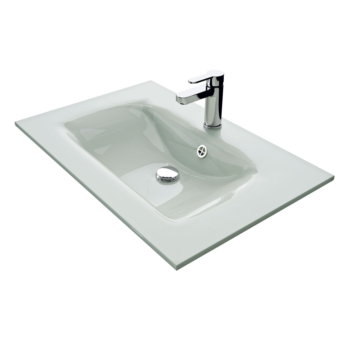 Pelipal Glaswaschtisch Trentino rechteckig 77 x 1,5 x 50 cm Bild 1