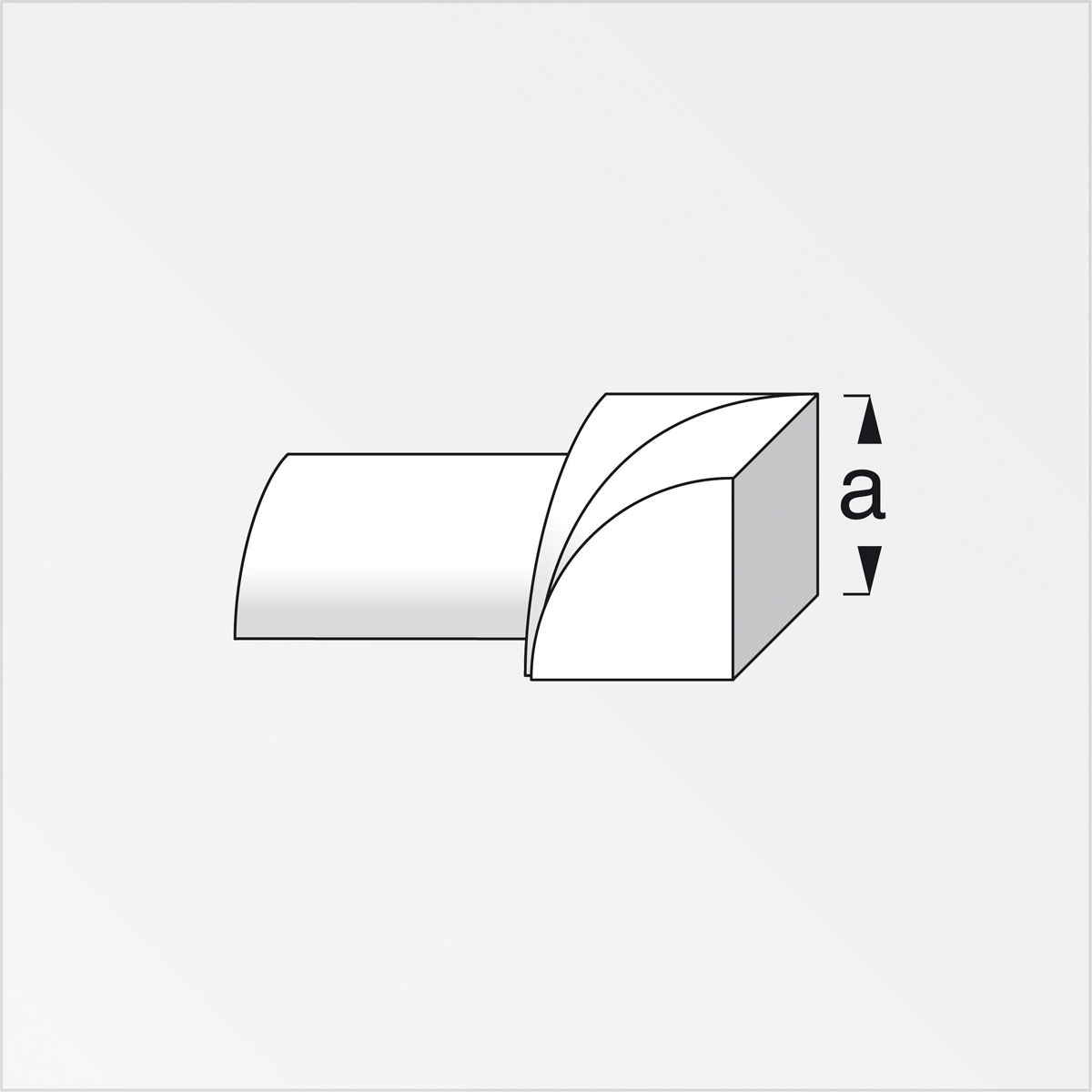 Fundamo Viertelkreis-Inneneck 10 mm Aluminium silber Bild 2