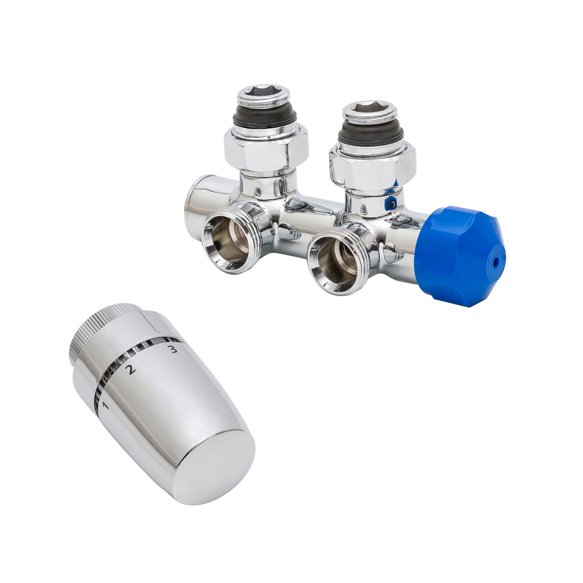 Schulte EP Mittenanschlussgarnitur Set Eck verchromt