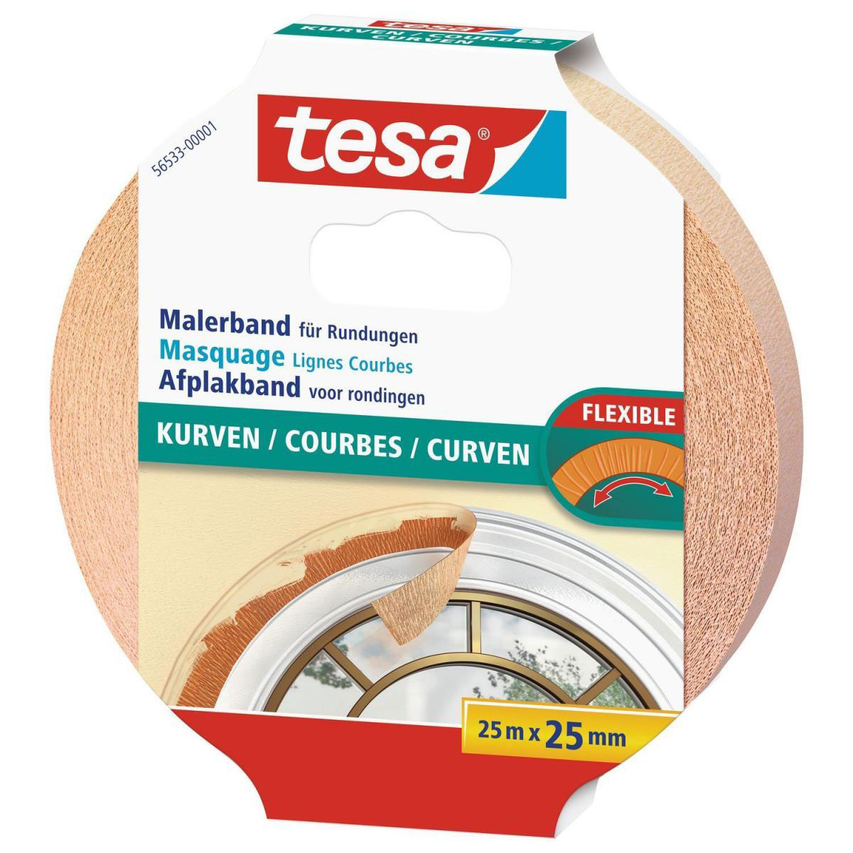 Tesa Maler-Krepp Flexible 25 m 25 mm Bild 2