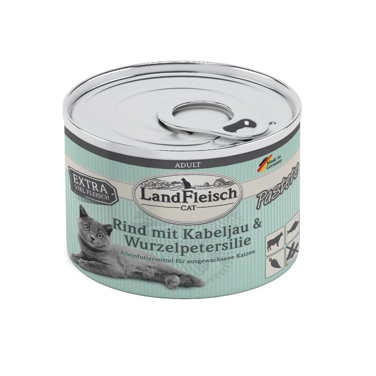 Landfleisch Cat  Adult Pastete Rind+Kabelj 195g
