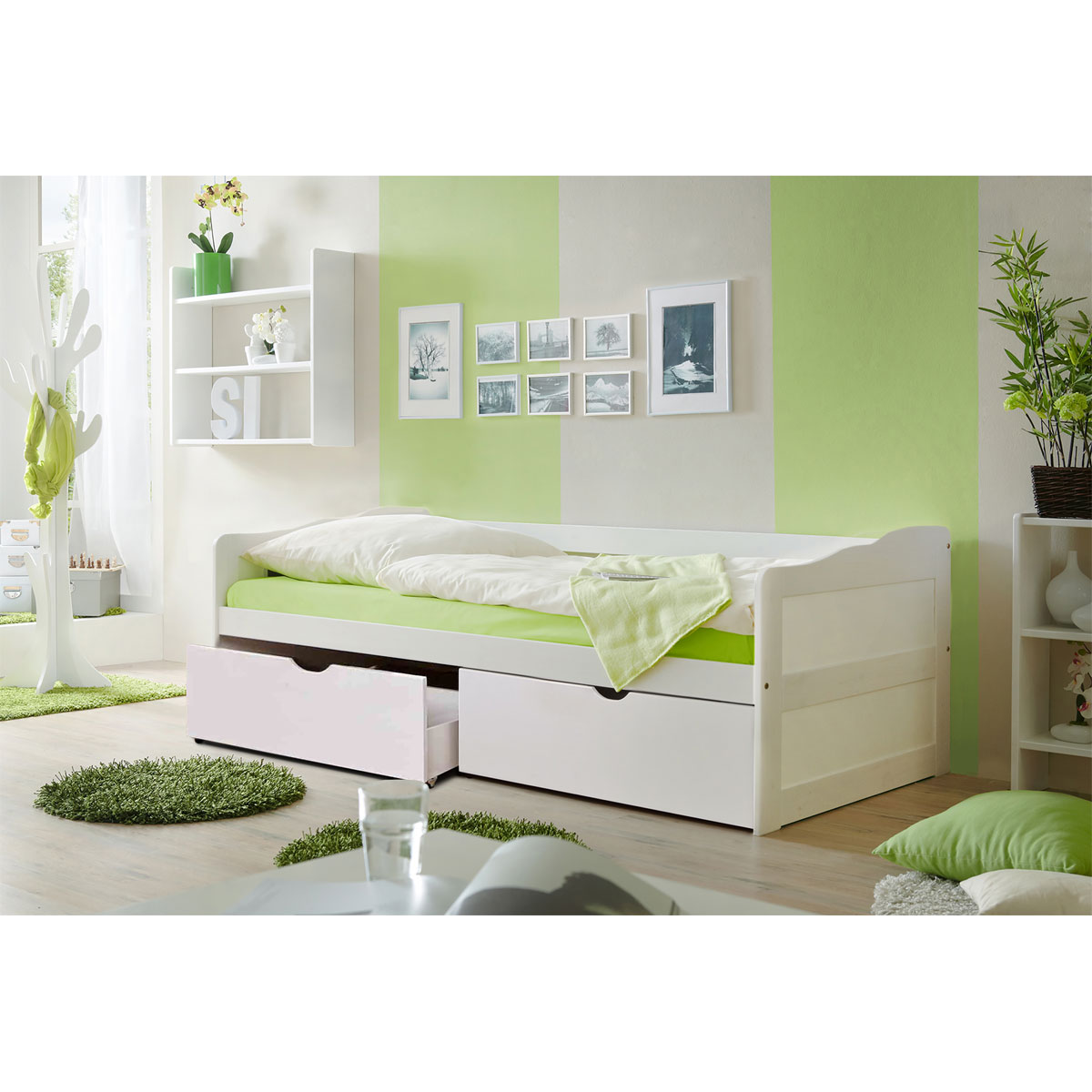 Ticaa Sofabett „Melanie“, weiß, mit Schubkasten Bild 2