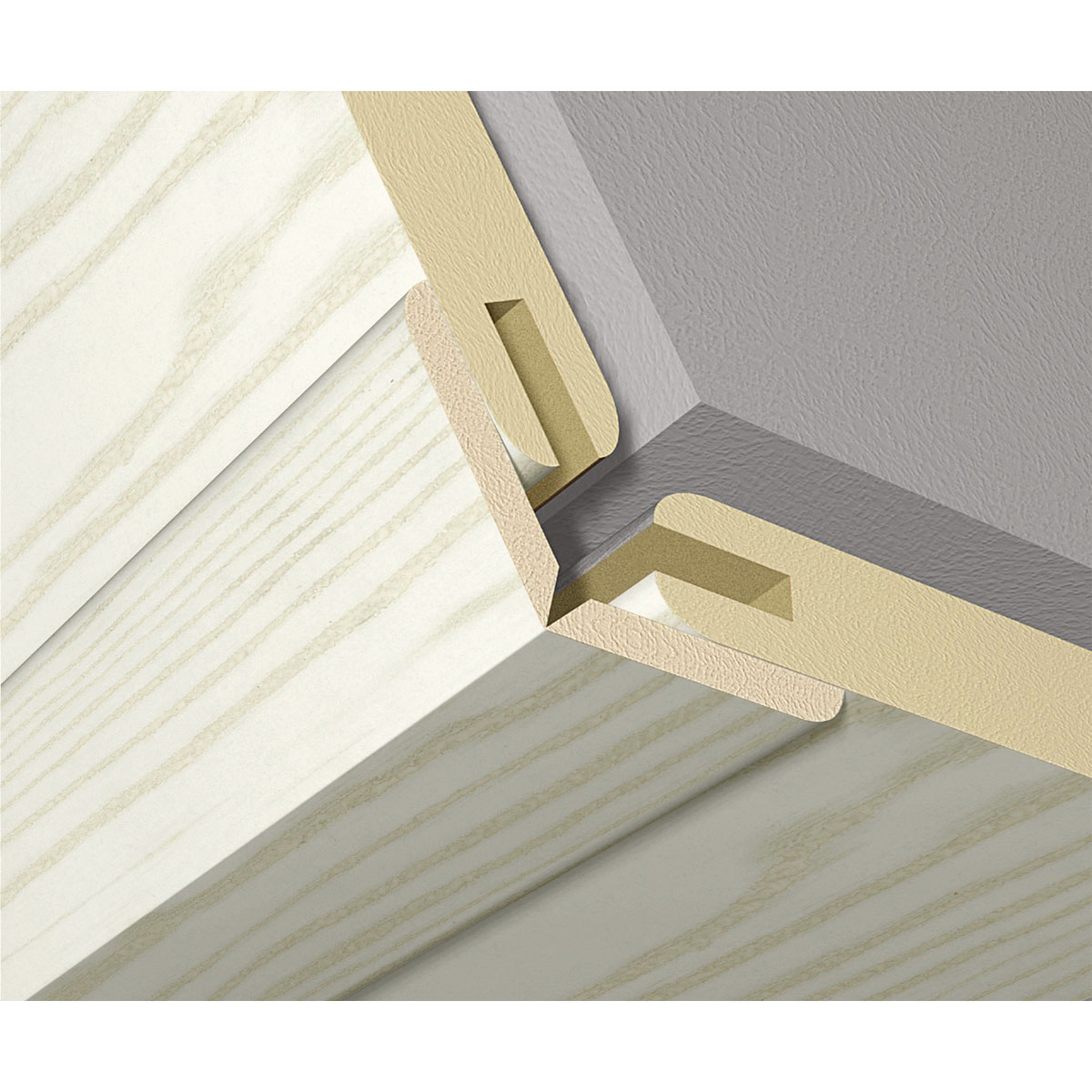 Faltleiste Pinie weiß 2,6 m