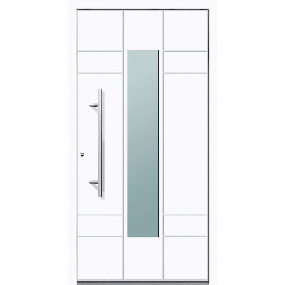 Aluminium Sicherheits-Haustür Como Superior weiß 100 x 210 x 6 cm links Bild 1