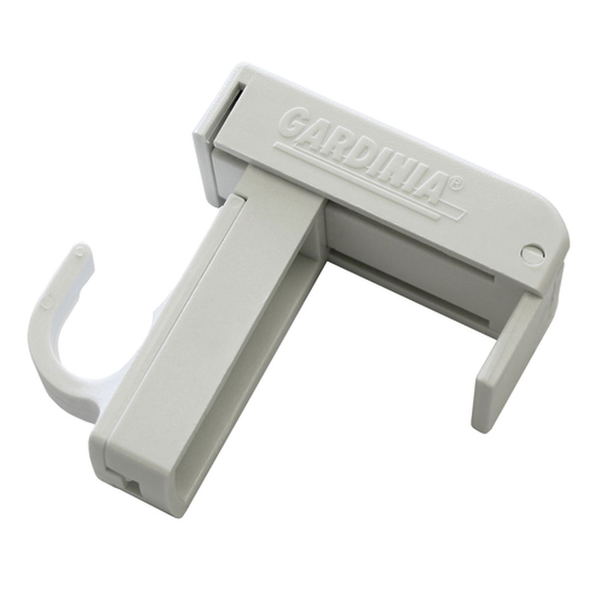 Gardinia Klemmträger Kunststoff für Vitragestangen/Caféhausstangen weiß