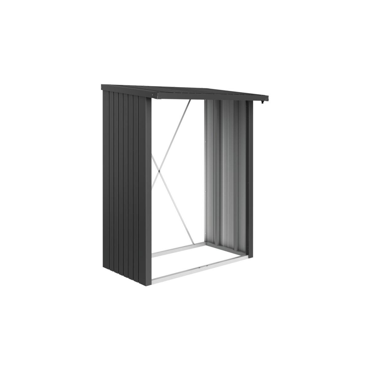 Biohort Brennholzunterstand WoodStock 150 dunkelgrau-metallic