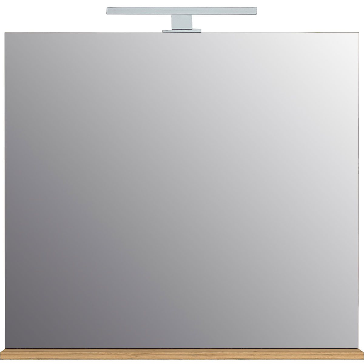 Spiegel „Vision“, mit Ablageboden und LED-Beleuchtung, 76x75x15 cm, weiß