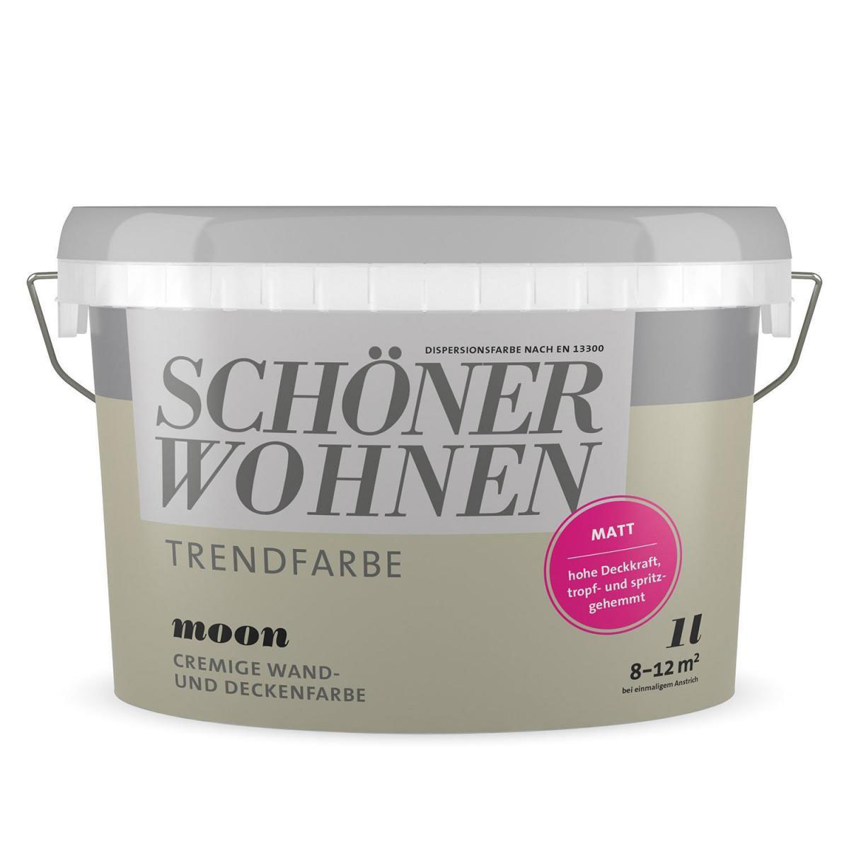 Schöner Wohnen Farbe Trendfarbe Moon Matt 1 L