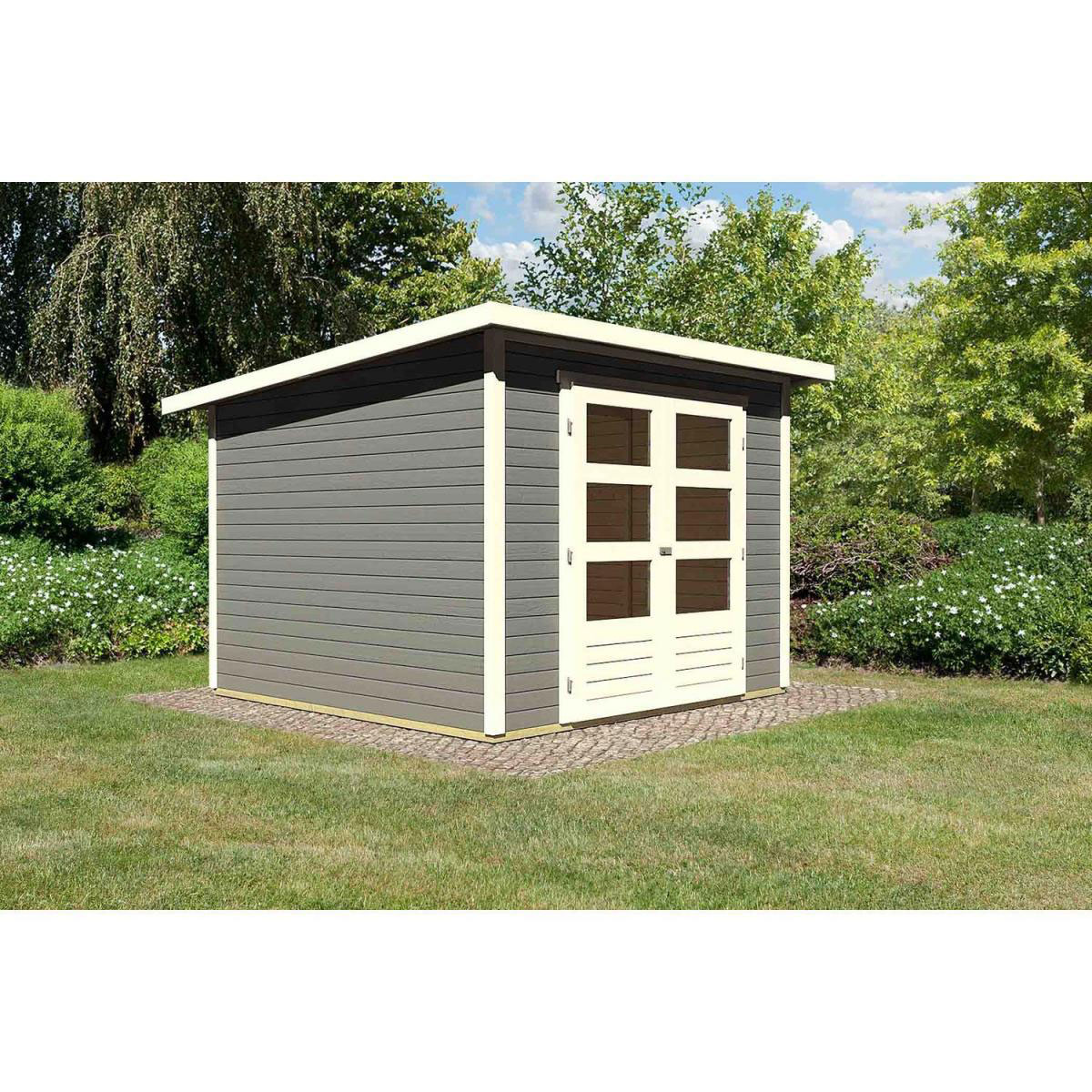 Karibu Gartenhaus Stockach 4 terragrau