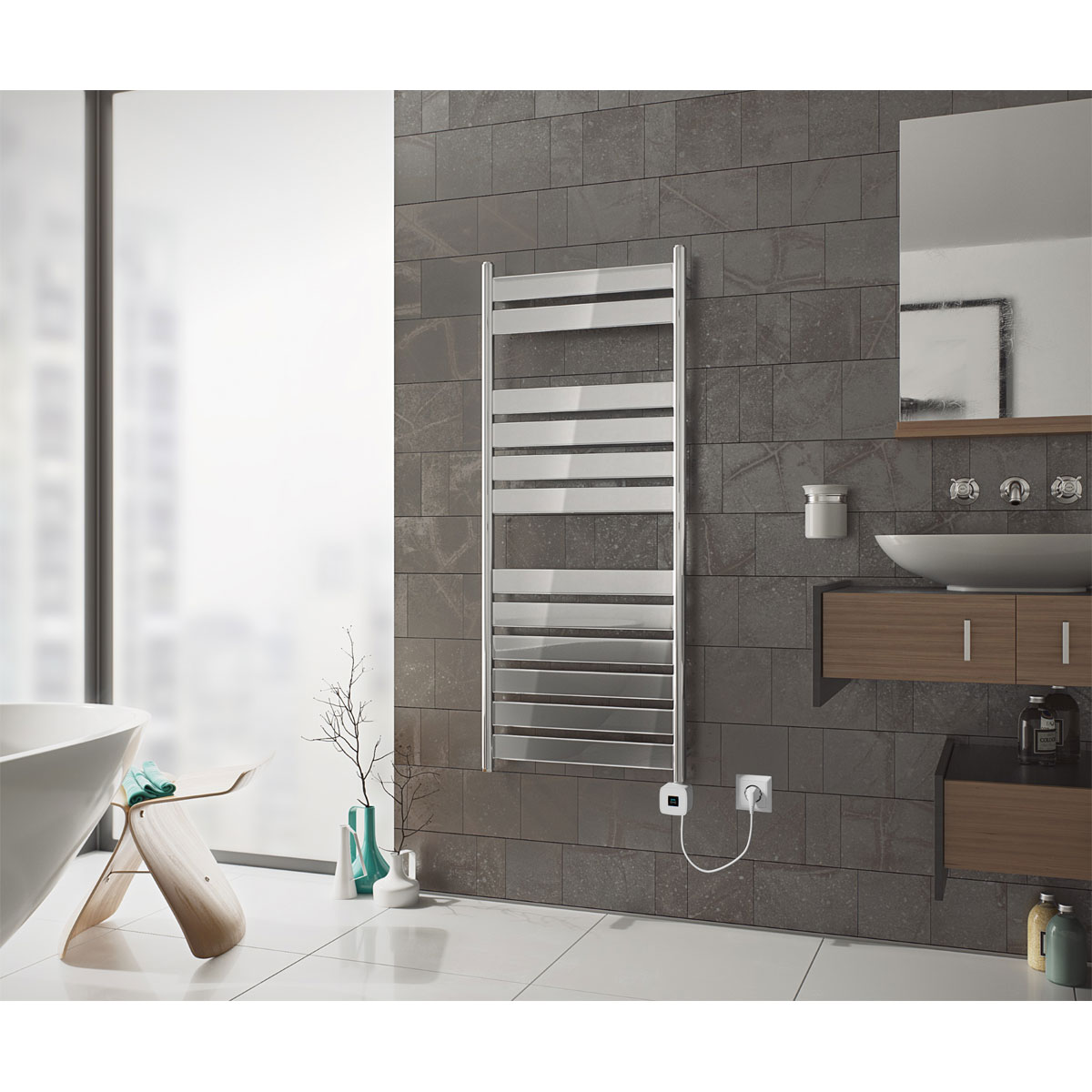 Ximax  Elektrischer Handtuchwärmer C6 1200 x 500 mm 300 Watt Typ 7 Chrom