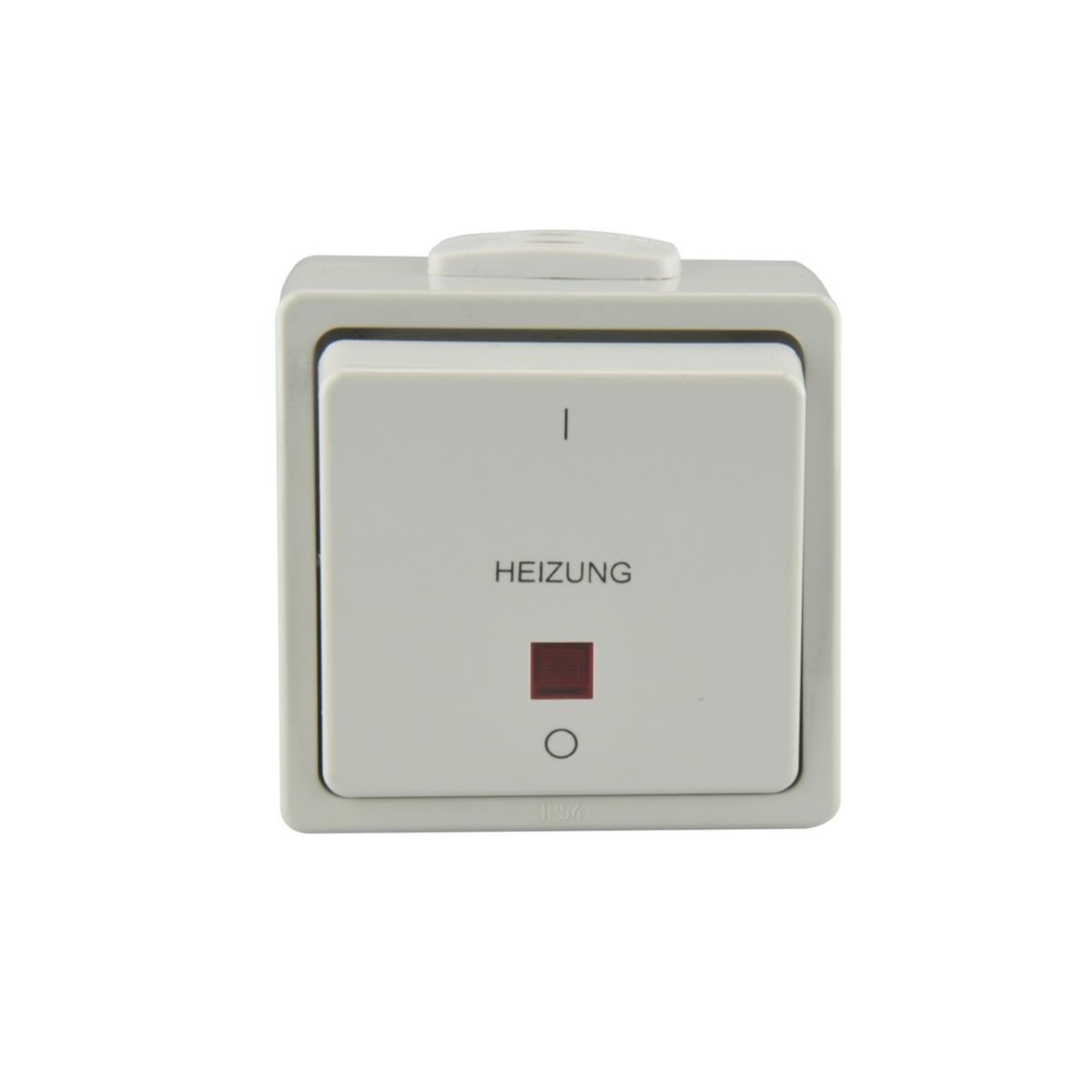 Heizungsnotschalter AP grau lose