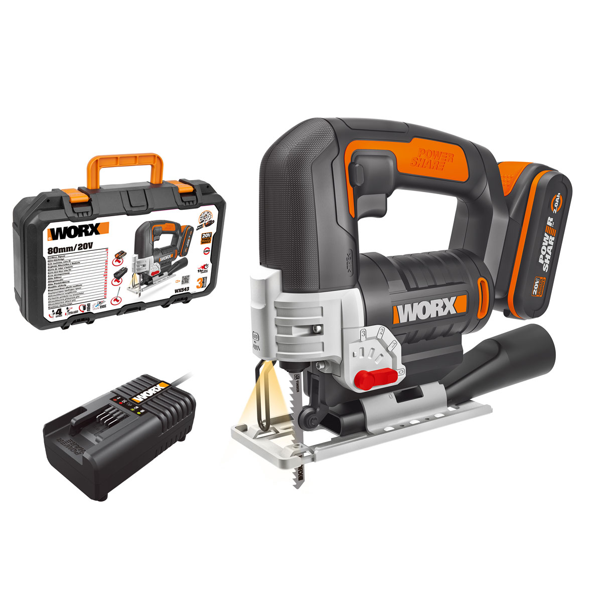 Worx Akku Stichsäge-Set WX543