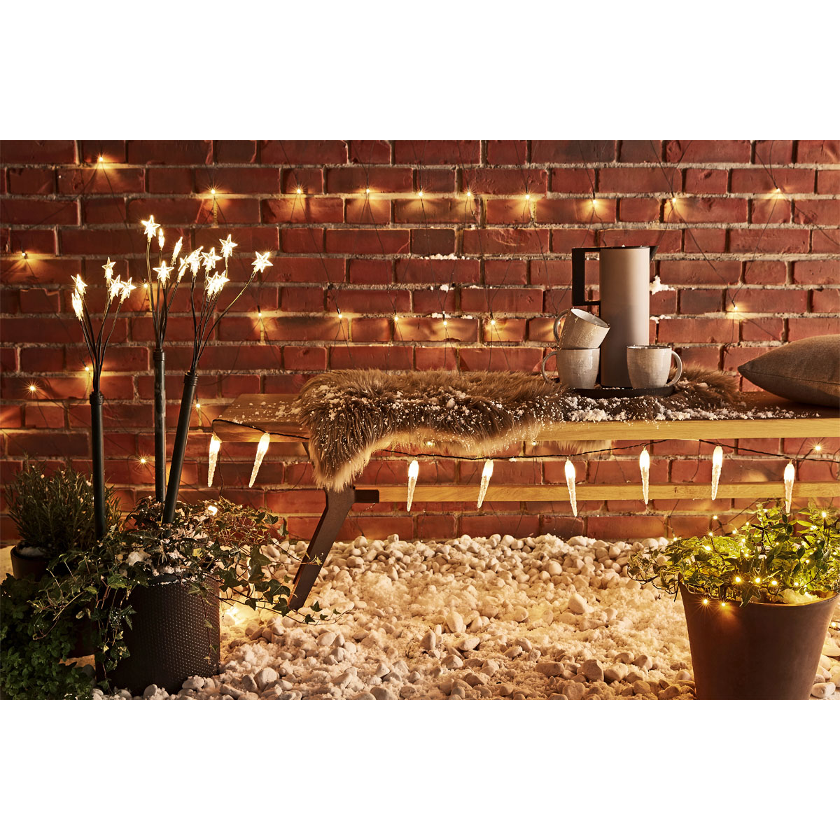 Ambientis Lichterkette Eiszapfen 30 warmweiße LED Bild 4