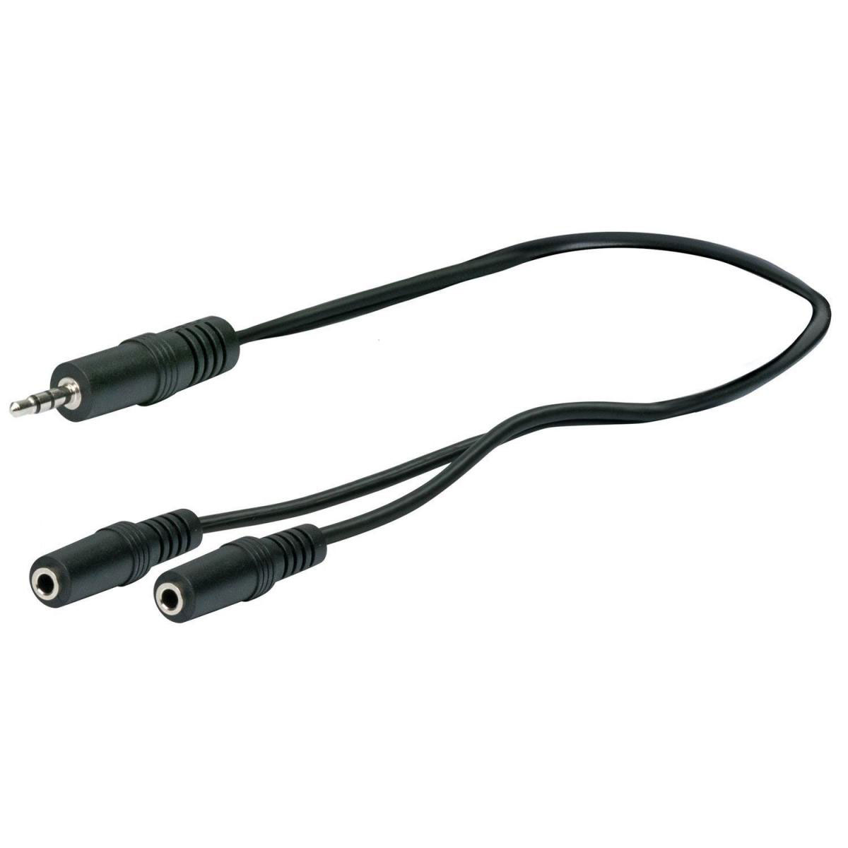 Schwaiger A-Audio-Adapterkabel Stereo schwarz