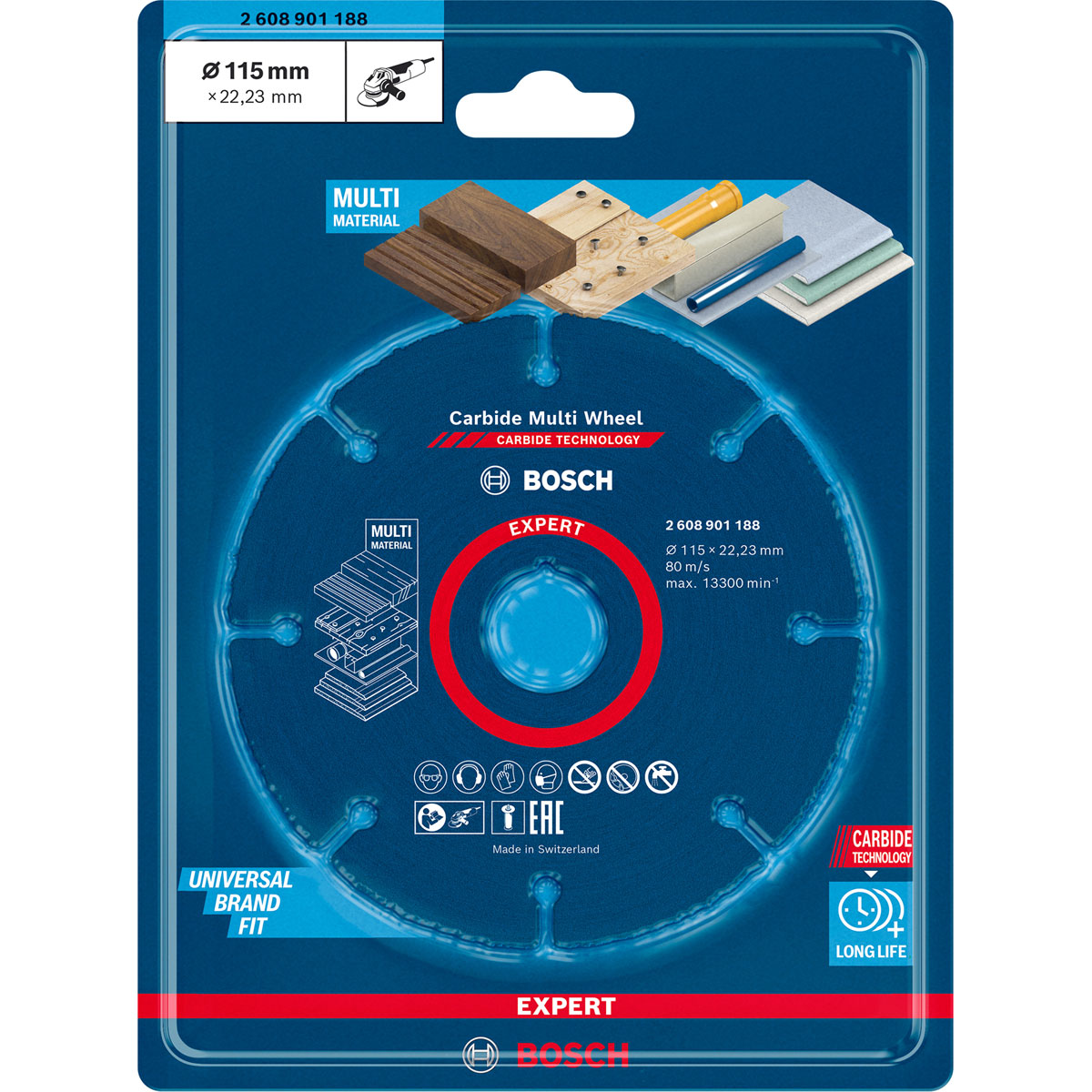 Bosch Professional  Expert Carbide Multi Wheel Trennscheibe 115 mm 22,23 mm Bild 2
