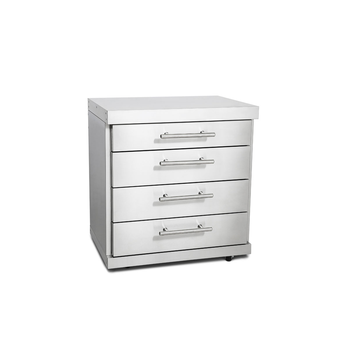 Edelstahl-Erweiterungsmodul mit 4 Schubladen Bild 1