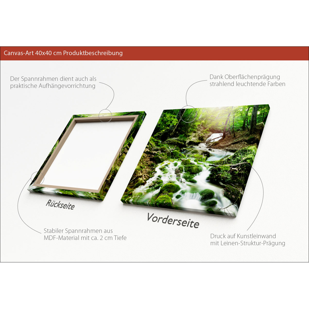 Kunstleinwand AN556N5 40 x 40 Bild 3