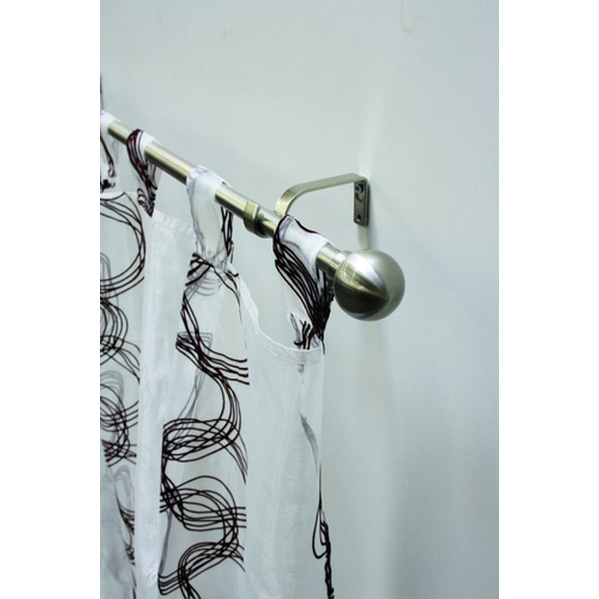 Gardinia Gardinenstange Kugel Durchmesser 16/19 mm 120-210 cm Edelstahl-optik Bild 2