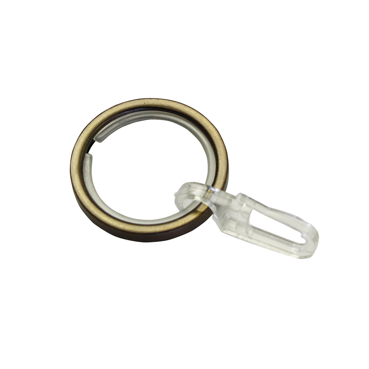 Gardinia Gardienenringe mit Faltenlegehaken für Durchmesser 20 mm bronze