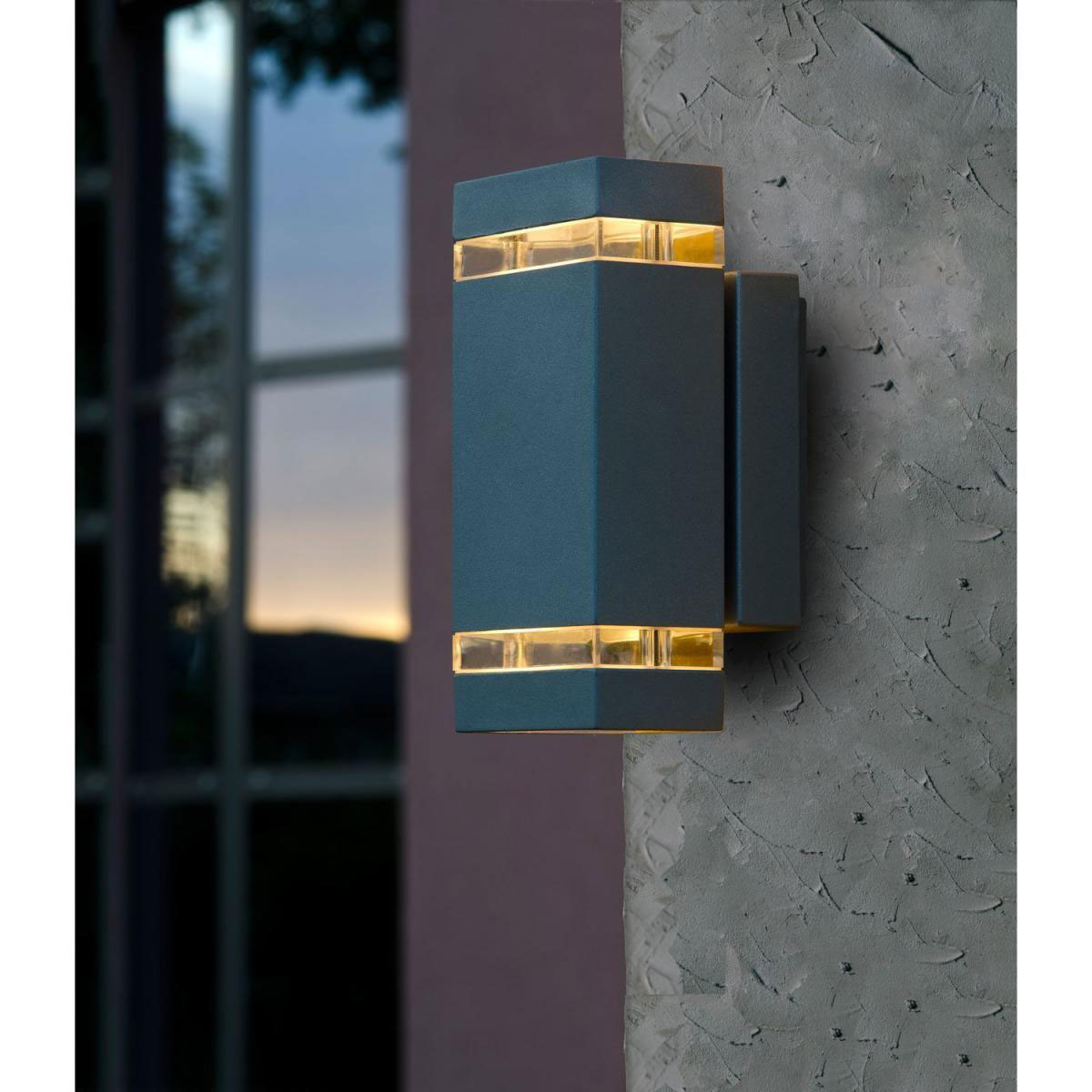 Lutec Focus mit quaderförmig up-and 227955 LED-Außenwandleuchte downlight |