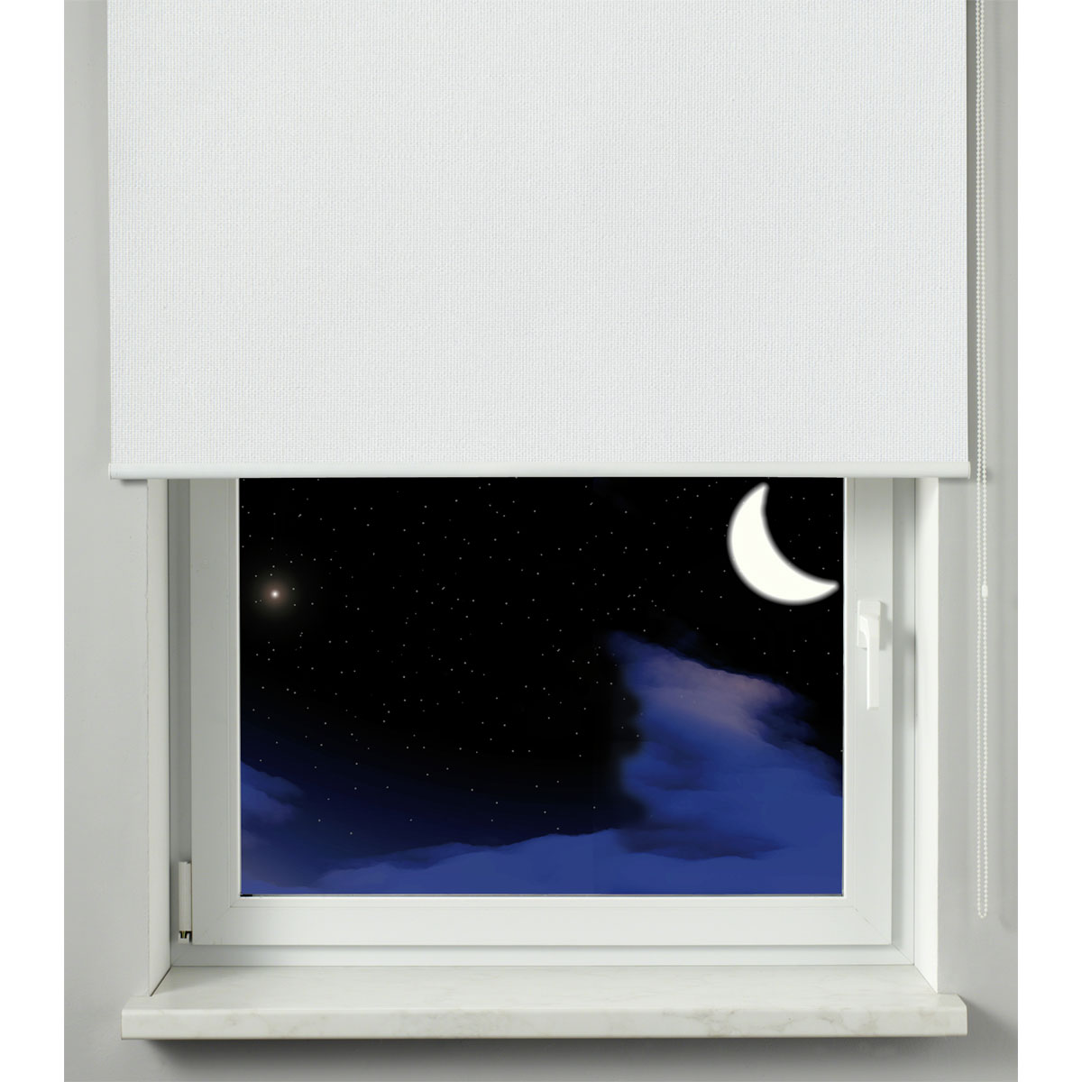 Seitenzugrollo „Thermo“, 122x180 cm, weiß