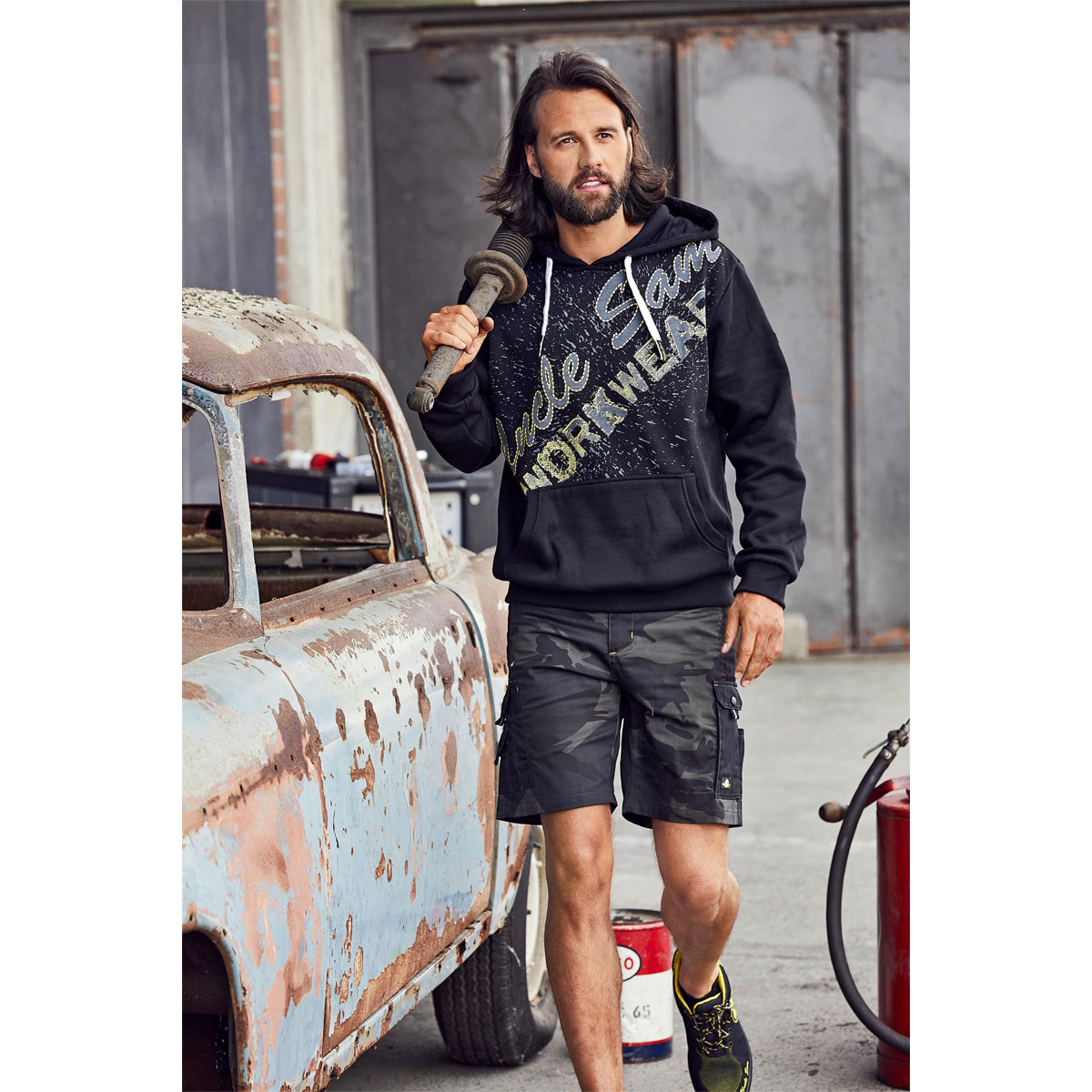 Terrax Workwear Terrax Sweathoody Herren anthrazit/ schwarz Gr. 3XL Bild 2