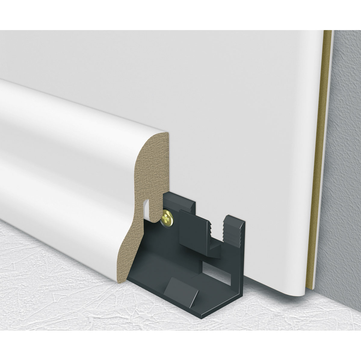 Fußleiste Schnee weiß 2,6 m