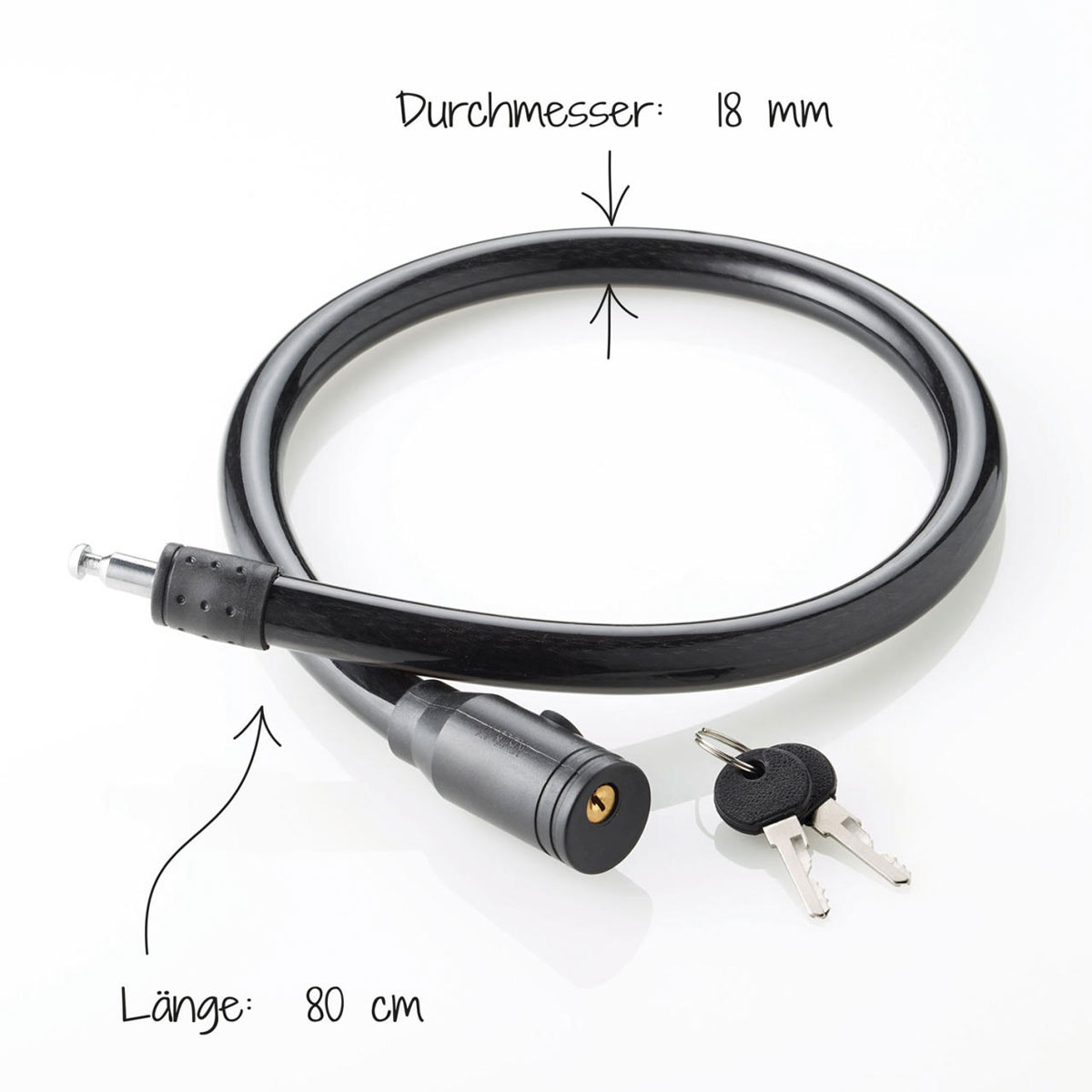 Fischer Bikes Seilschloss 80 cm 18 mm Bild 2