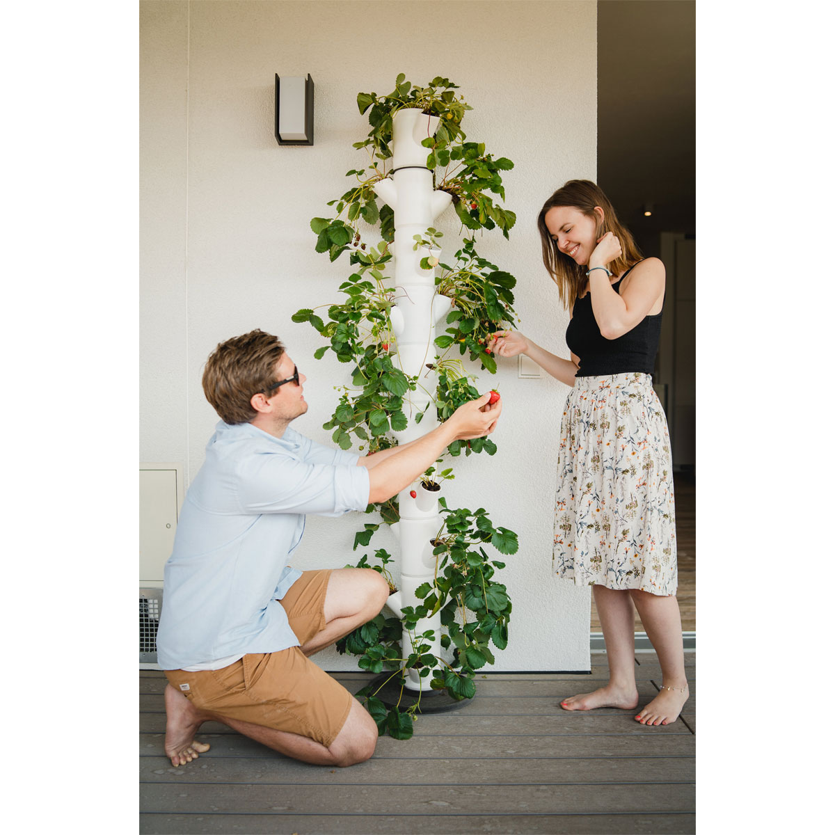 Erdbeerturm Sissi Strawberry Infinity weiss Bild 1