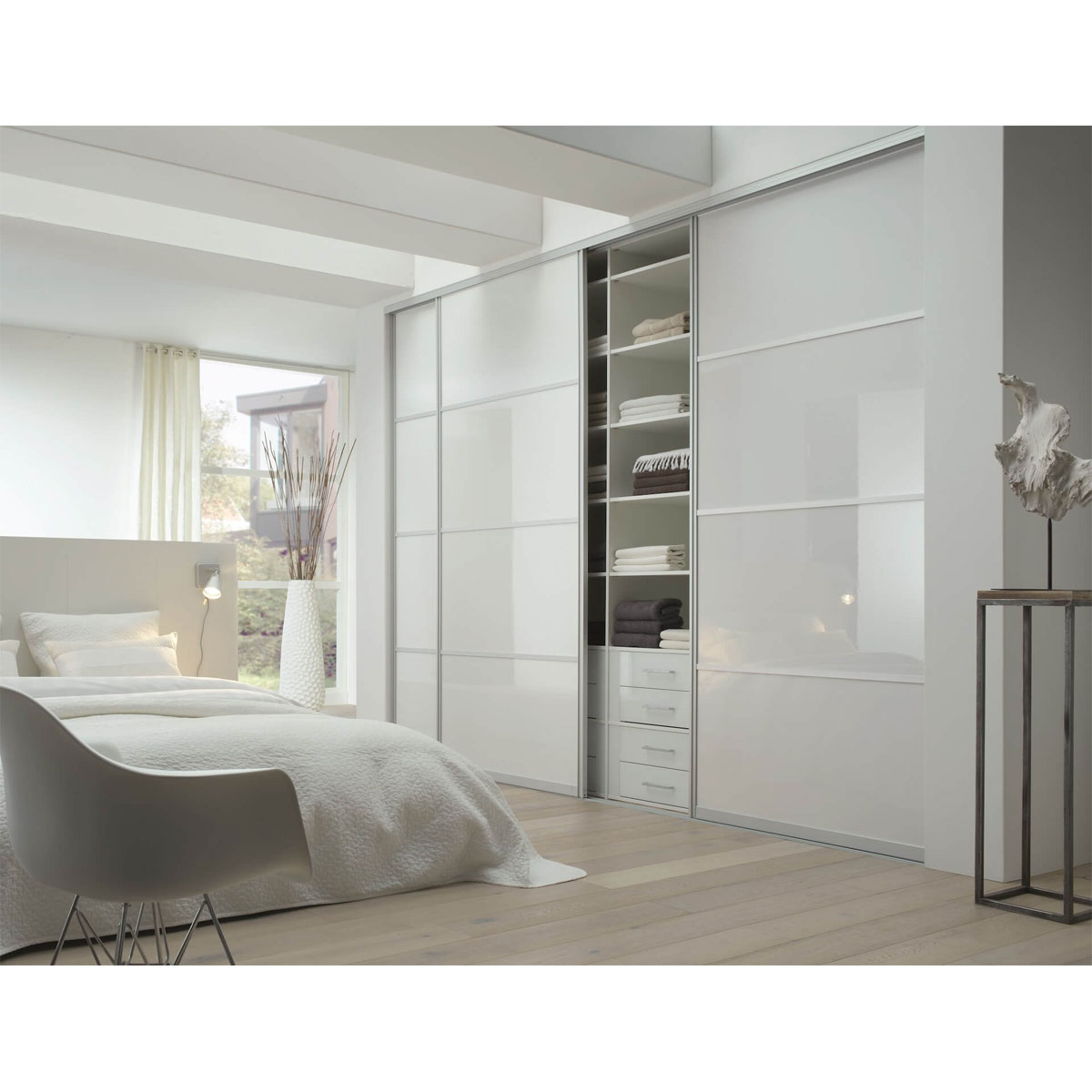 Hibitaro  Studio-Schiebetür mit Aluminiumrahmen auf Maß als Raumteiler