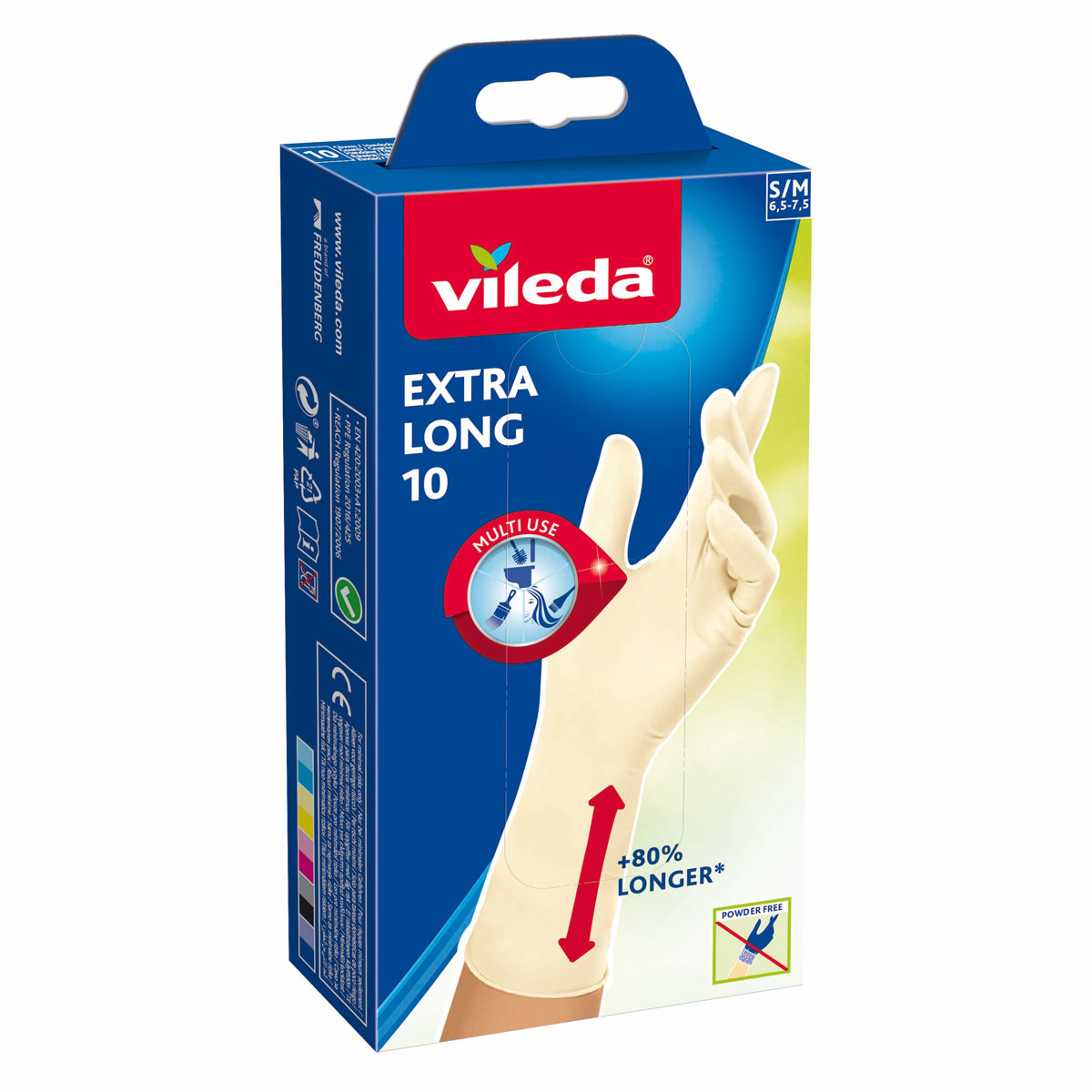 Vileda Einmalhandschuhe Extra Long 10 Stück S/M