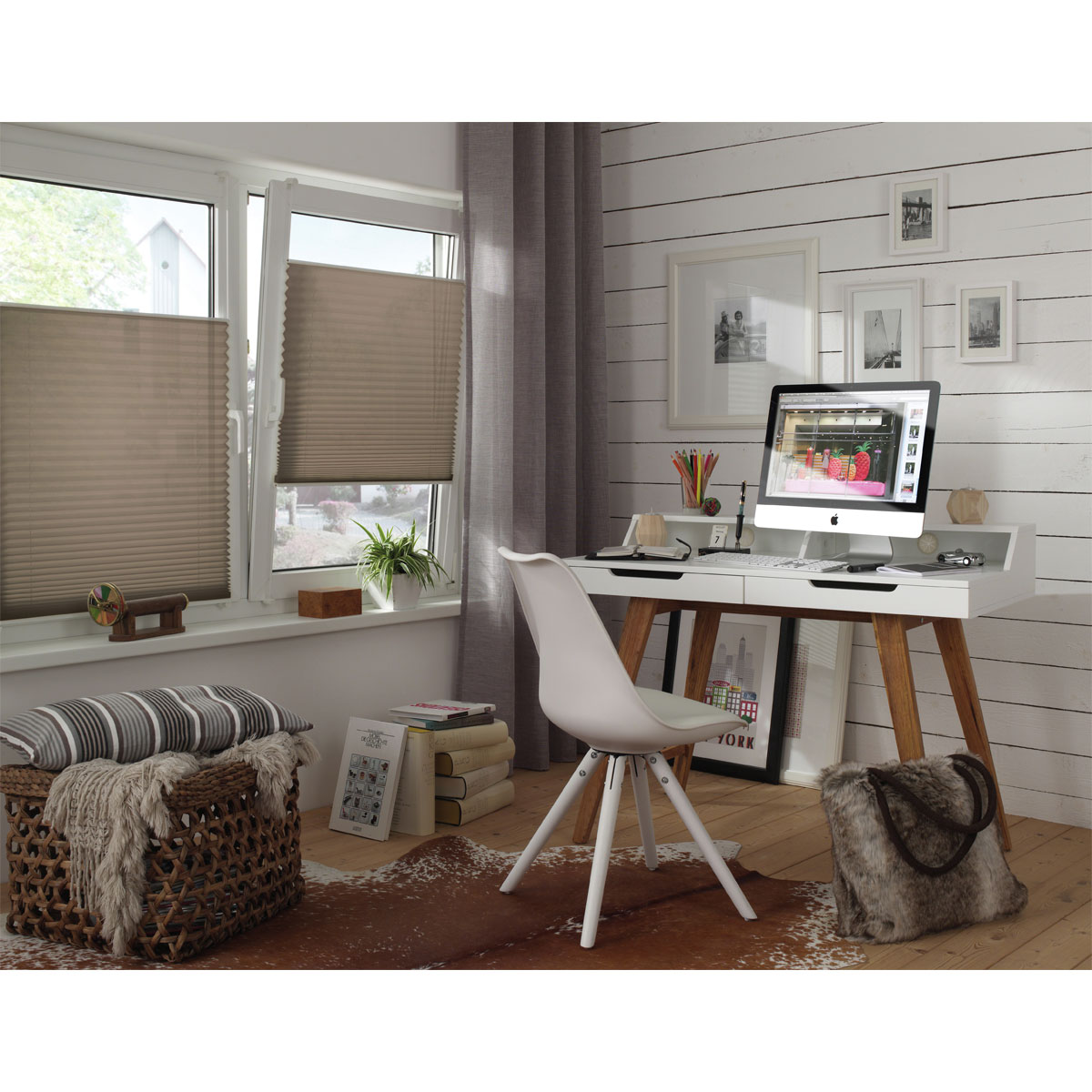 Gardinia EasyFix Plissee 2BS 45 x 130 cm taupe Bild 4