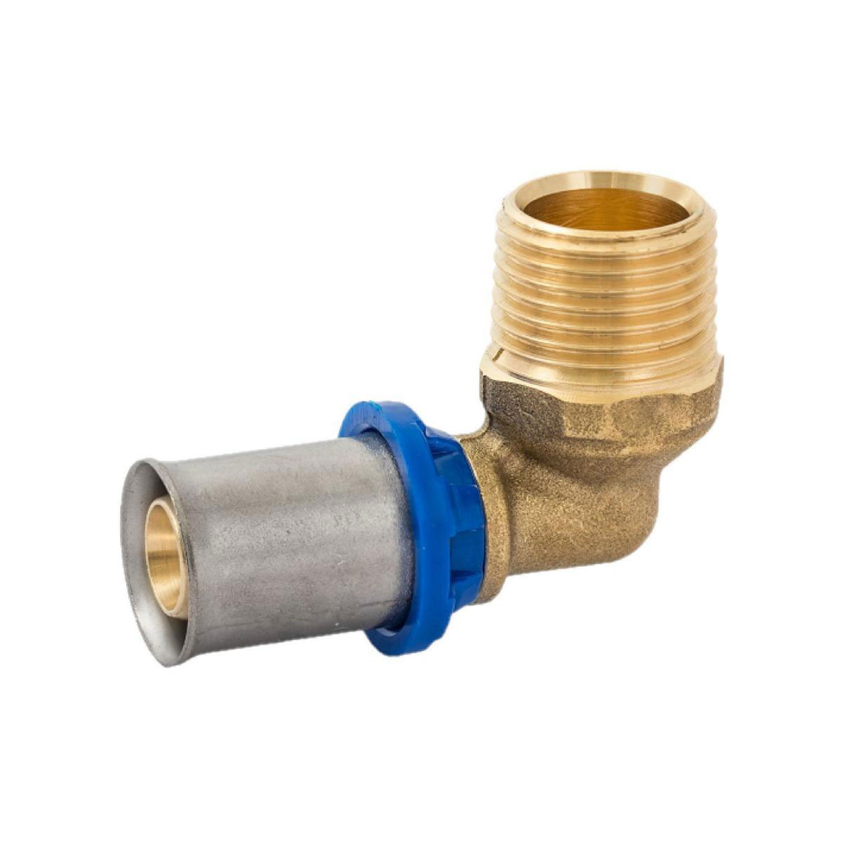 Kirchhoff Übergangswinkel 90 Pressfitting für Mehrschicht-Verbundrohr 16 mmx1/2AG