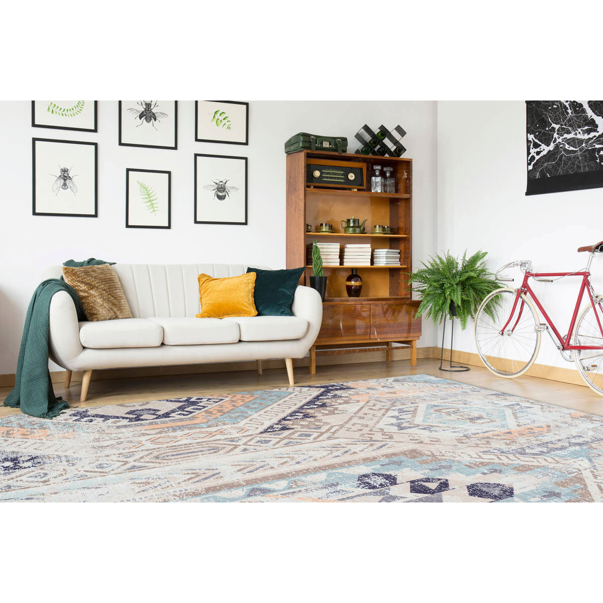 Flachflorteppich „Indiana 200“, multi/blau Bild 2