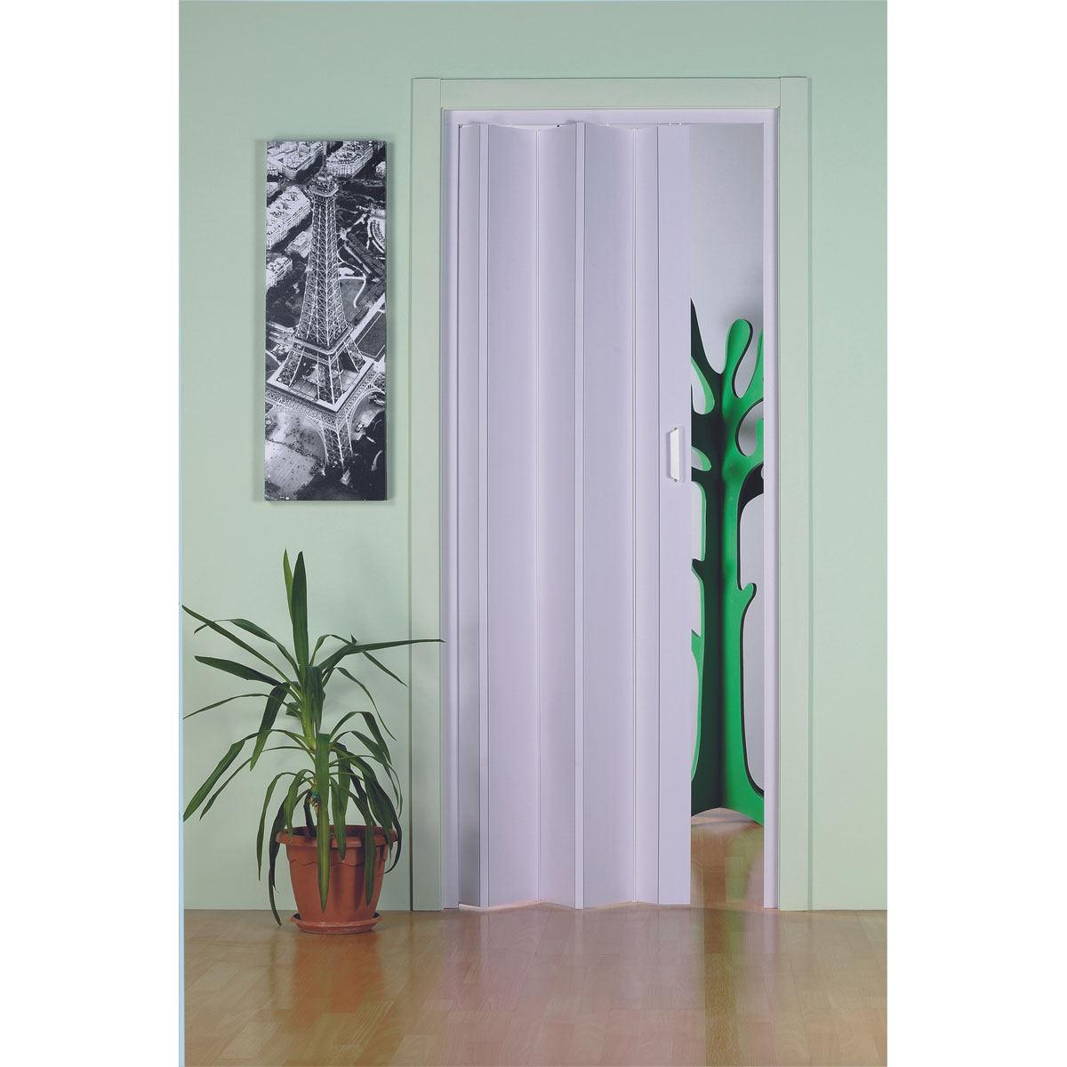 FORTE Kunststoff-Falttür Monica weiß