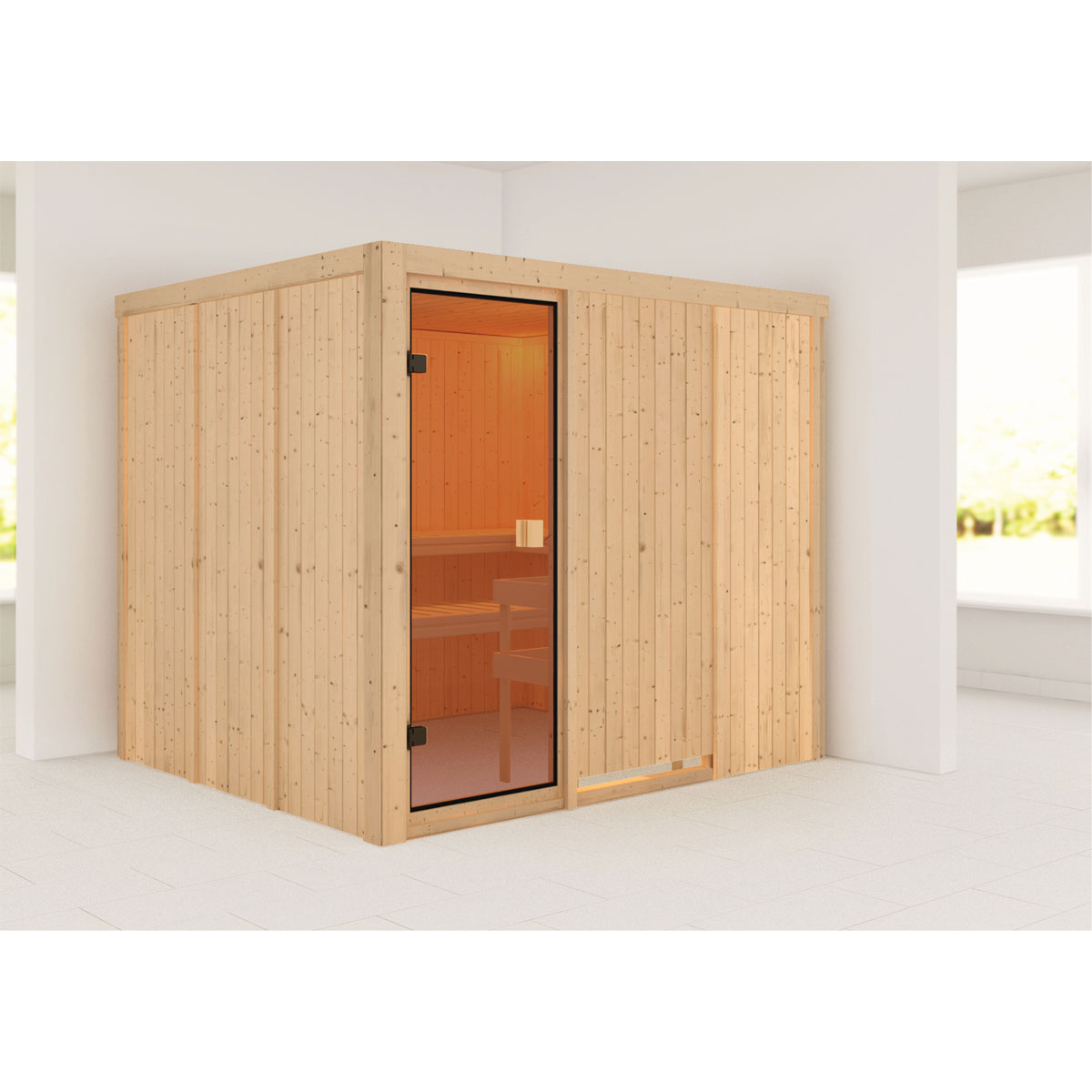 Karibu Sauna Nybro naturbelassen ohne Ofen Bild 1