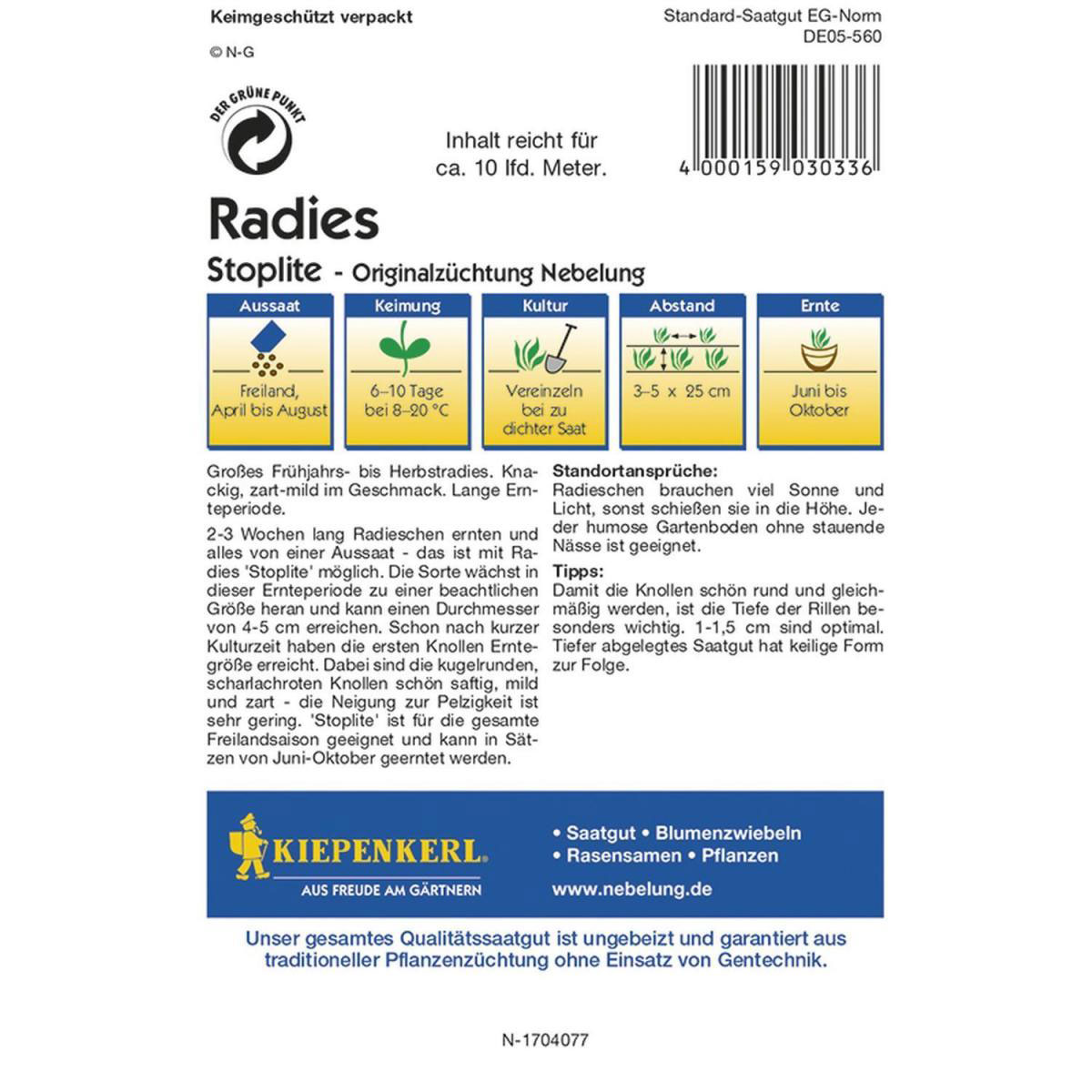Kiepenkerl Radieschen Stoplite Profi-Line Bild 2