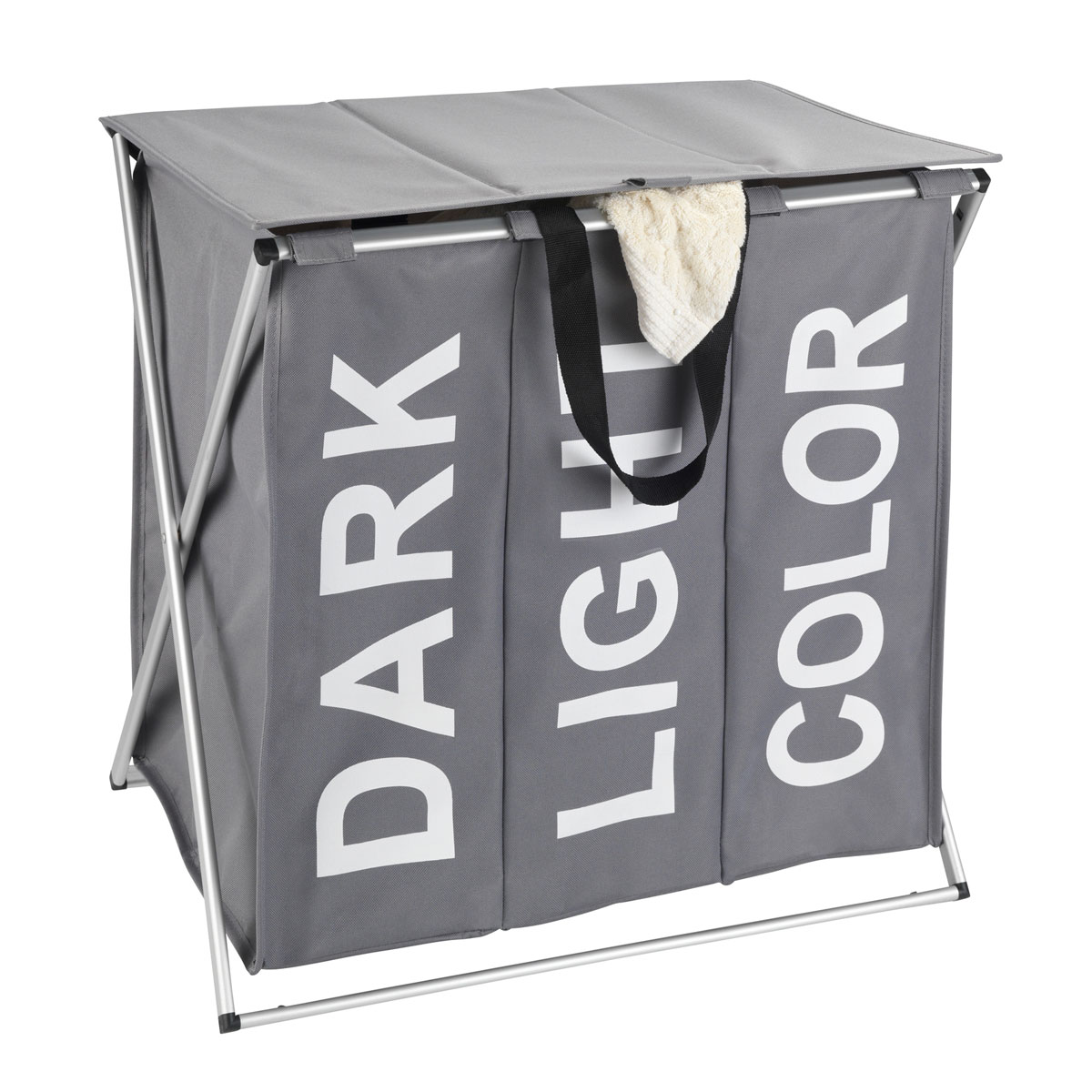 Wenko  Wäschesammler Trio Top Grau Wäschekorb 118 l