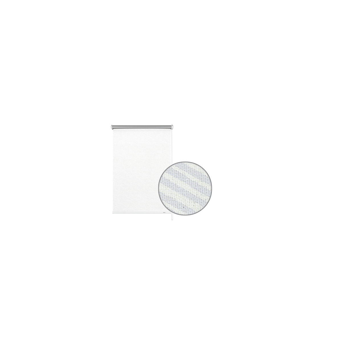 Seitenzugrollo „Thermo“, 142x180 cm, Streifen weiß