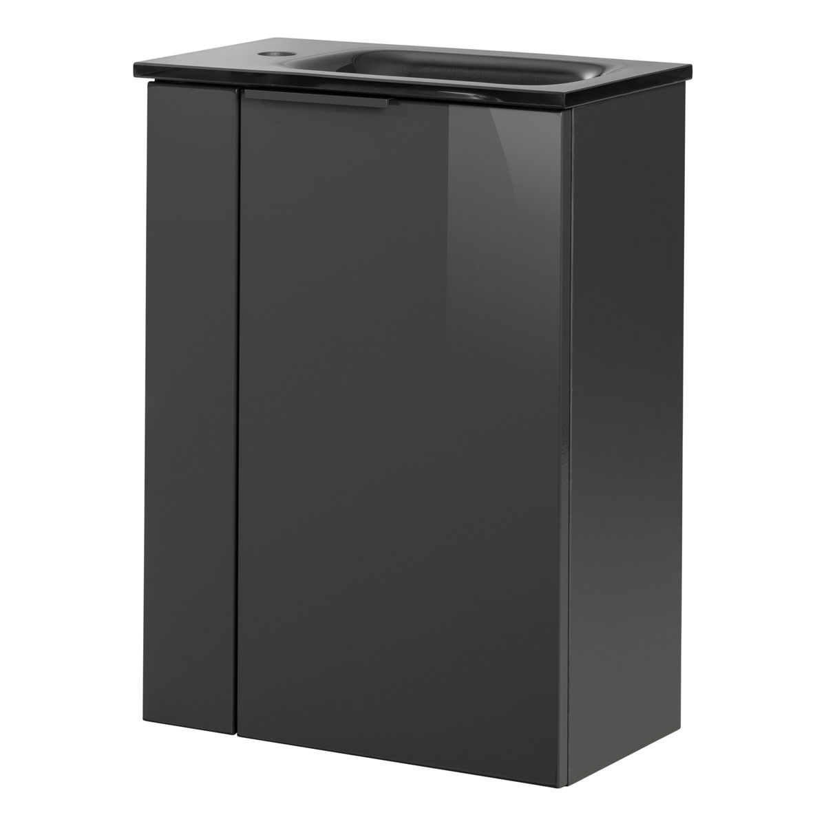 Fackelmann  Gäste-WC Glasbecken SBC 450 x 97 x 250 mm Grau links wie rechts verwendbar Bild 7