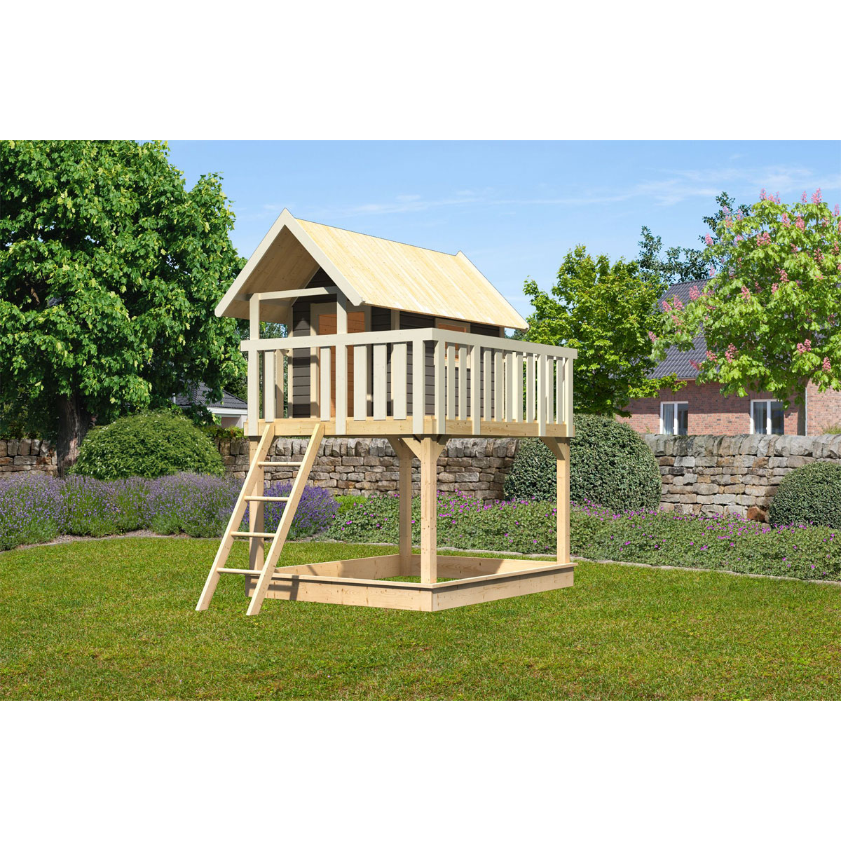 Karibu Stelzen Fidel terragrau ohne Rutsche