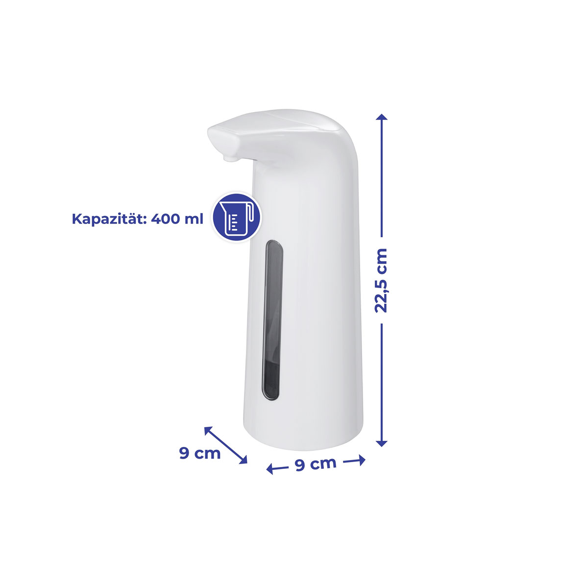 Wenko Sensor Desinfektionsmittel- und Seifenspender Larino automatischer  Infrarot Seifen-Dosierer und Desinfektionsspender Füllmenge 400 ml | 514853