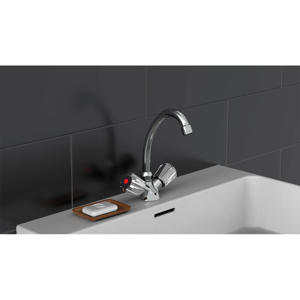 Schütte  WT-Armatur Savino,chrom,Zweigriff Bild 2