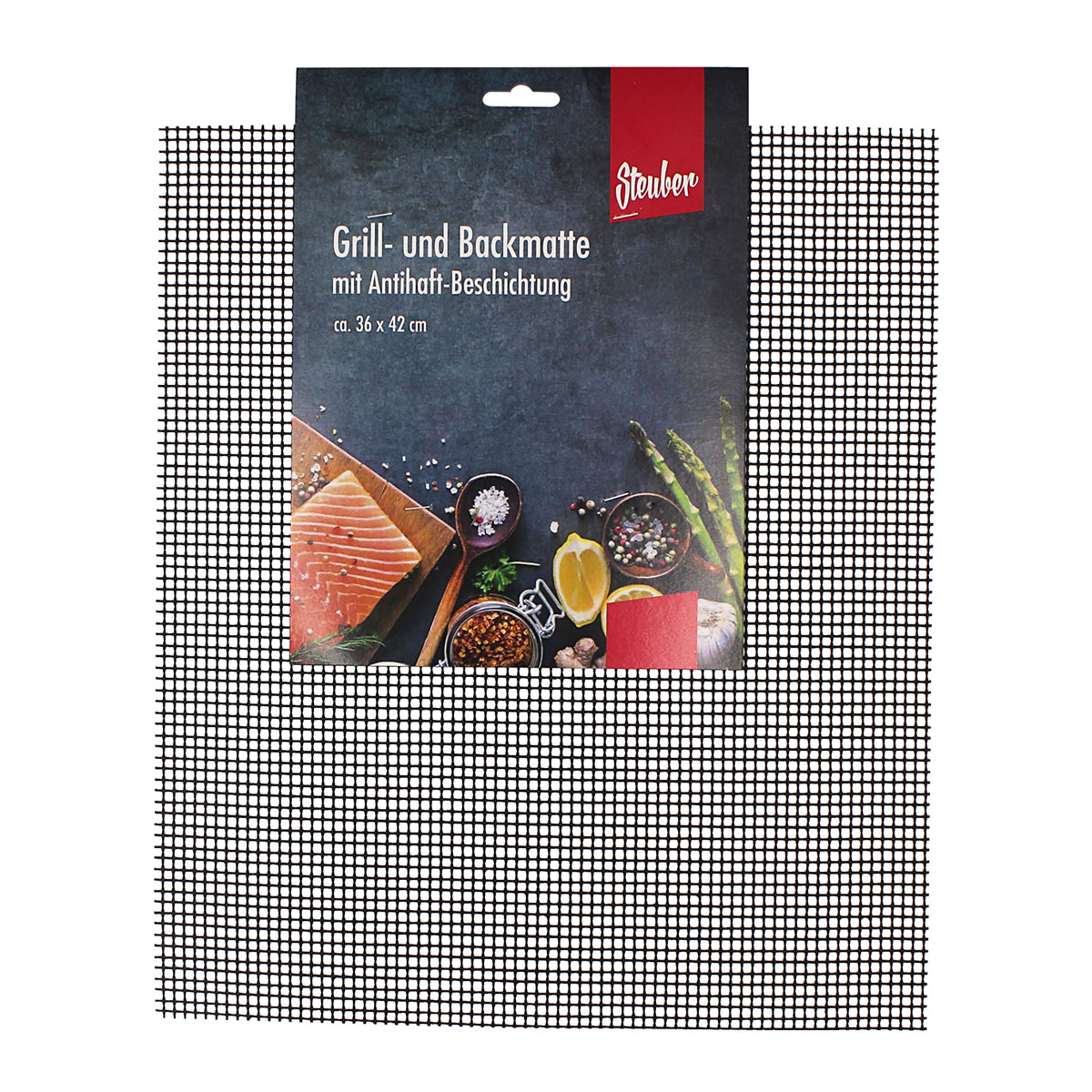Grillmatte eckig braun 42 x 36 cm