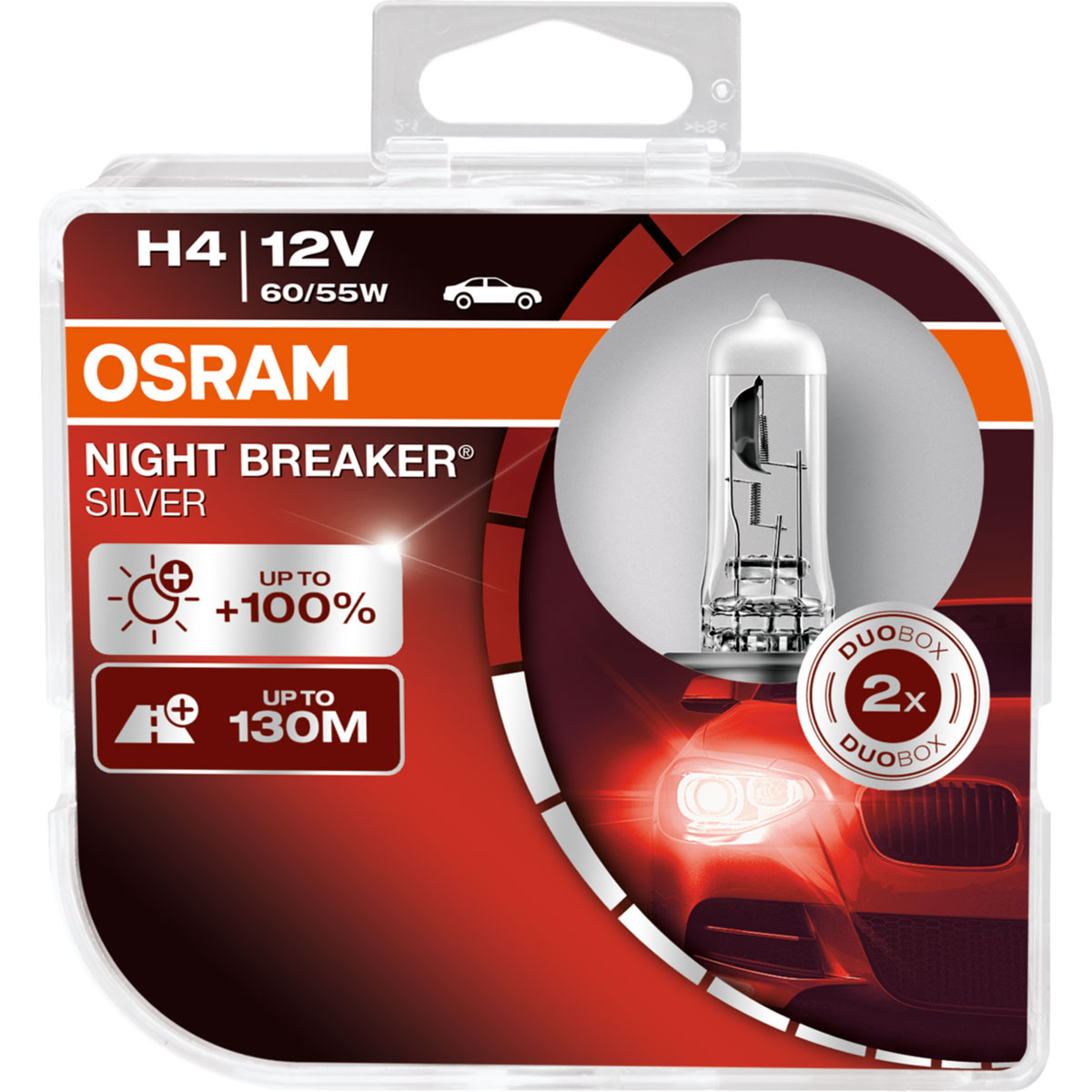 Osram  Auto Glühlampe H4 Night Breaker Silver 2er Set