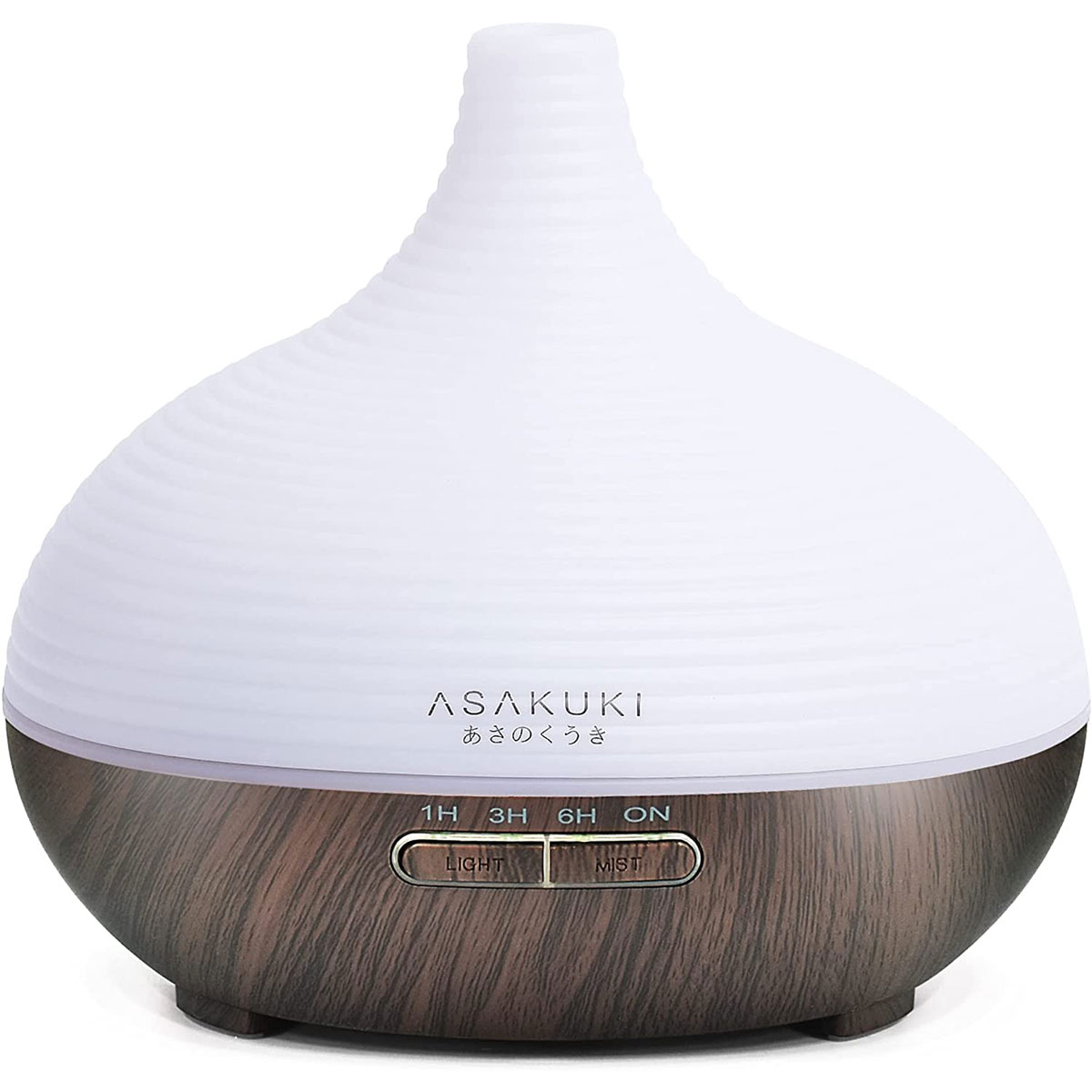 Aroma Diffuser 500 Ml – Luftbefeuchter Mit ätherischen Ölen, 14 Farb-LEDs & Fernbedienung (Holzoptik)